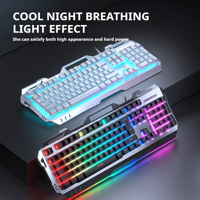 Gaming Keyboard Blue Switches - EWEADN GX80Z Gaming Membrane Keyboard, 104Keys