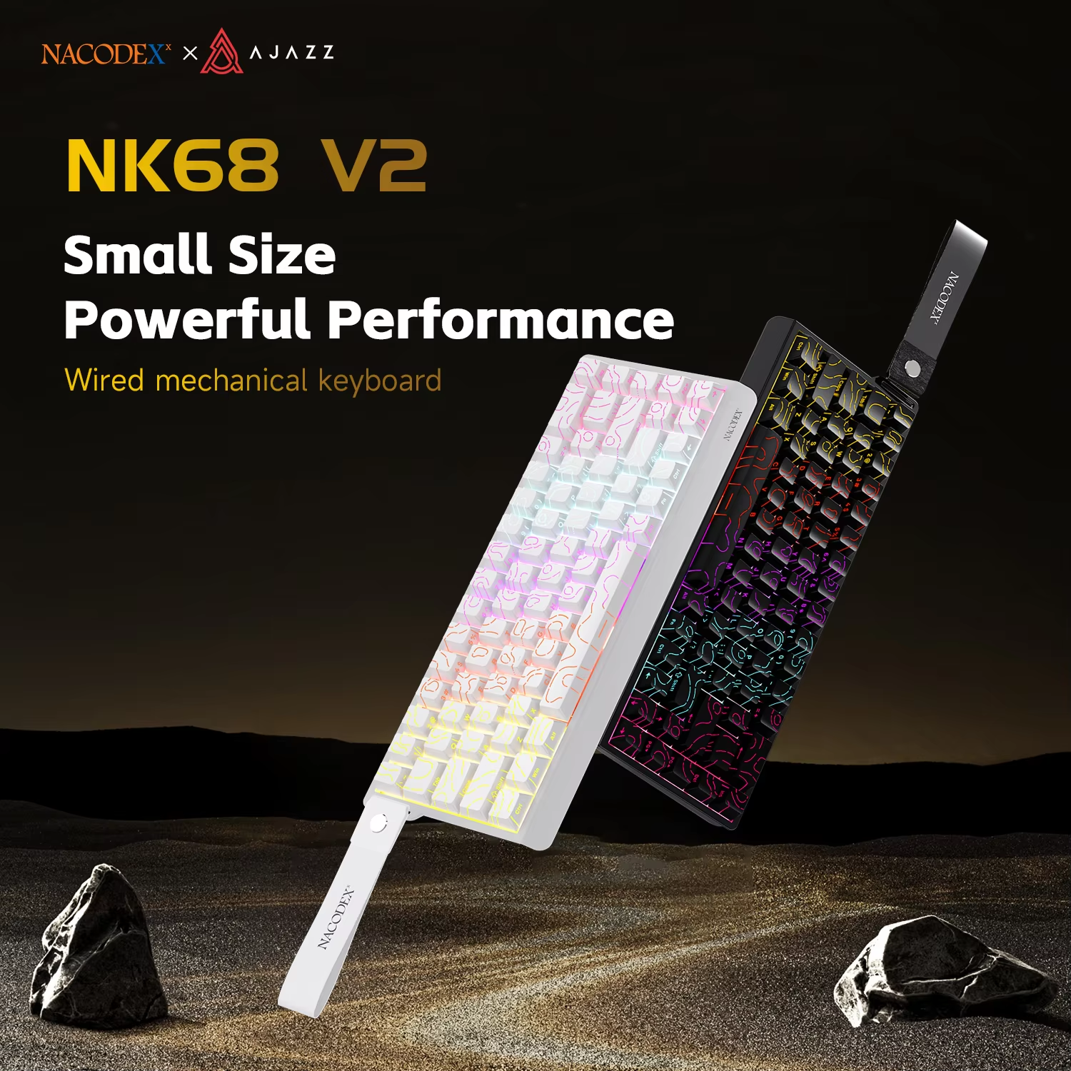 Gaming Keyboard Brand - AJAZZ NK68V2 Single-Mode Wired Mechanical Keyboard