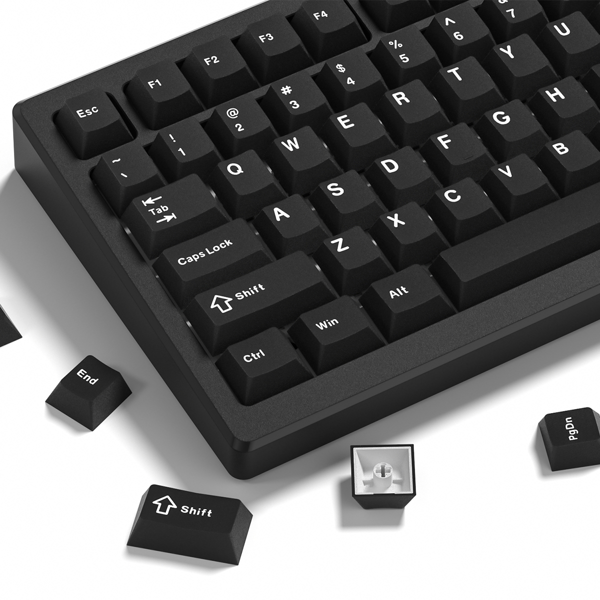 Keyboard Gaming Black - 2026 New 133+ Keys Retro Black