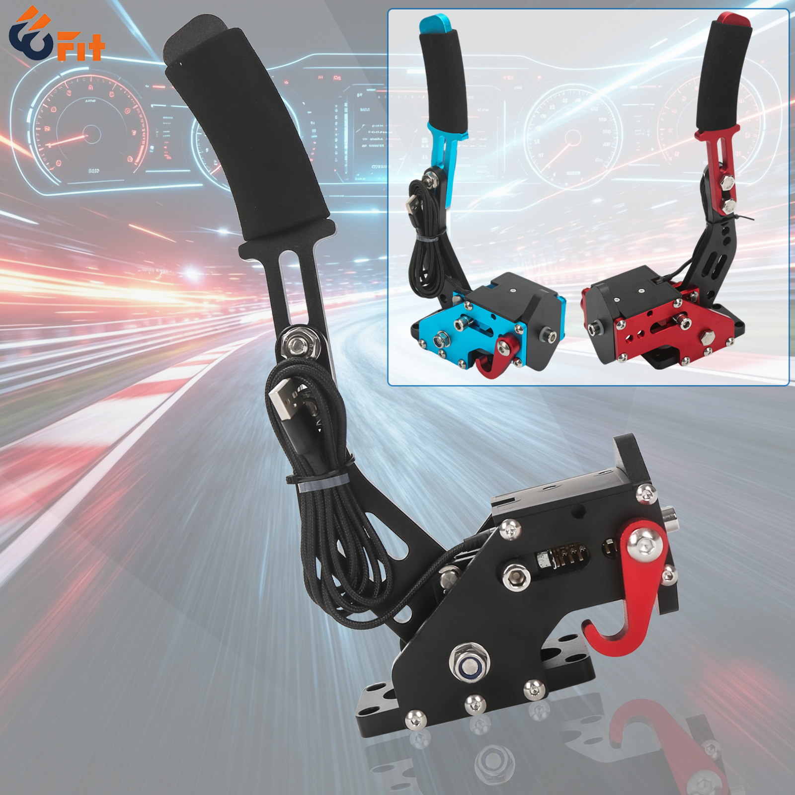 Gaming Keyboard Hall Effect - USB Handbrake Kit with Clamp PC