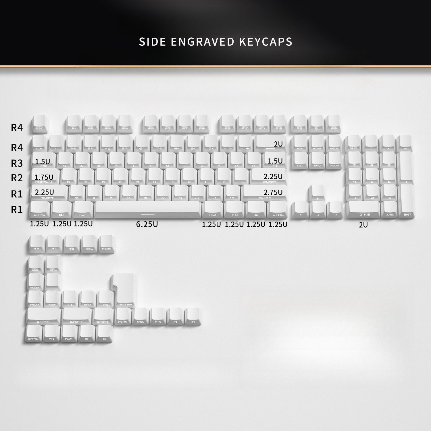 134 Keys Double Shot PBT Keyca - đánh giá và giá Keyboard Gaming Black