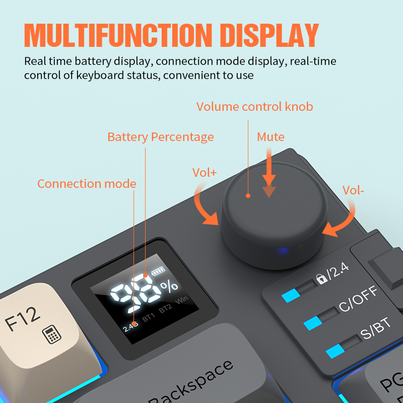 New Dual-Mode 80 Keys Wireless - đánh giá và giá Gaming Keyboard Extension