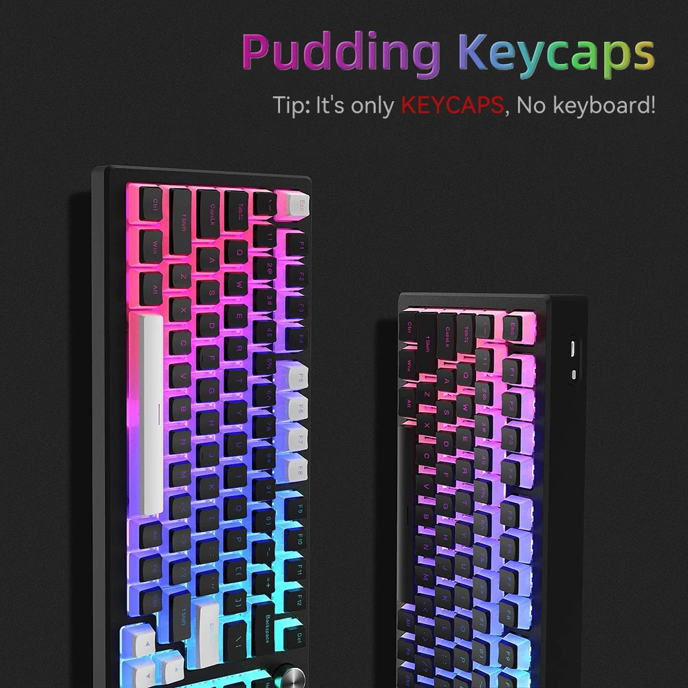New Pudding PBT Keycaps 129 Ke - đánh giá và giá Gaming Keyboard Blue Switches
