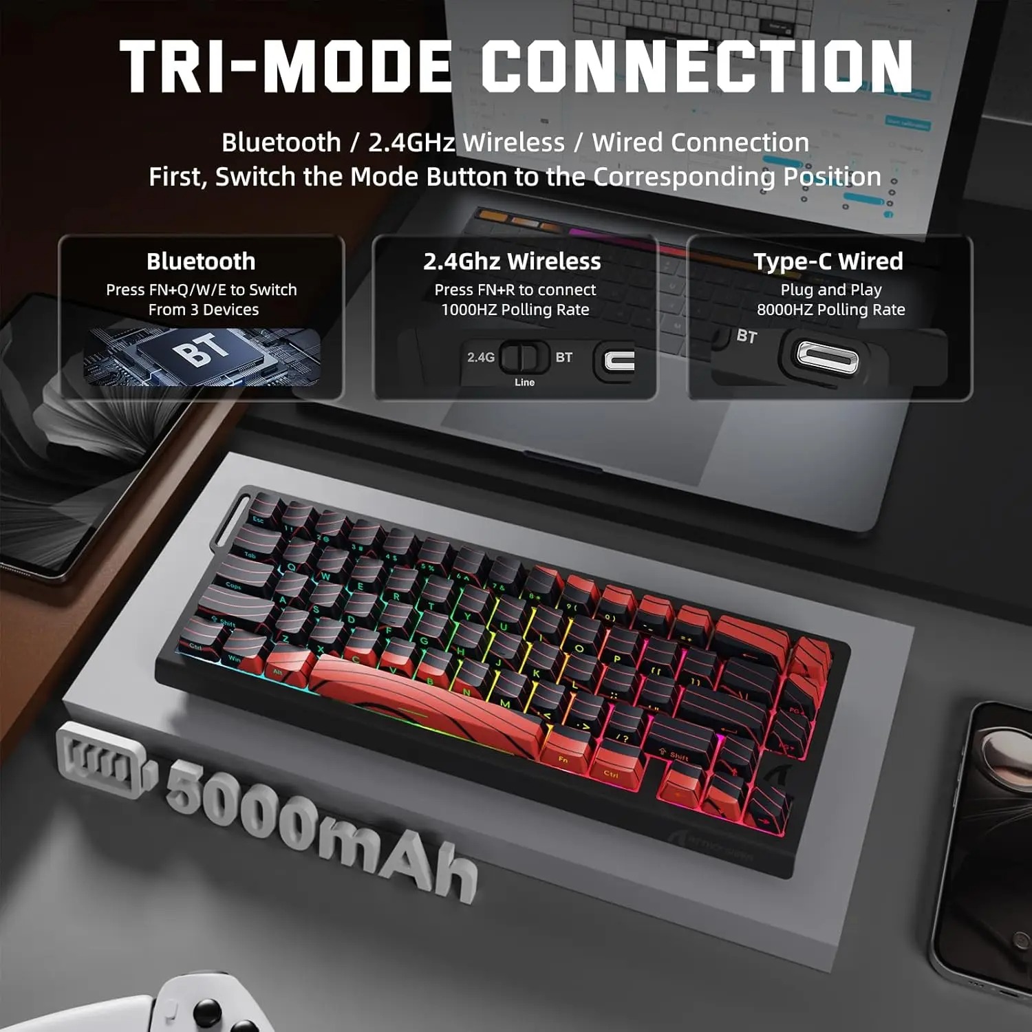 ATTACK SHARK X68 PRO HE Wirele - đánh giá và giá Gaming Keyboard Brand