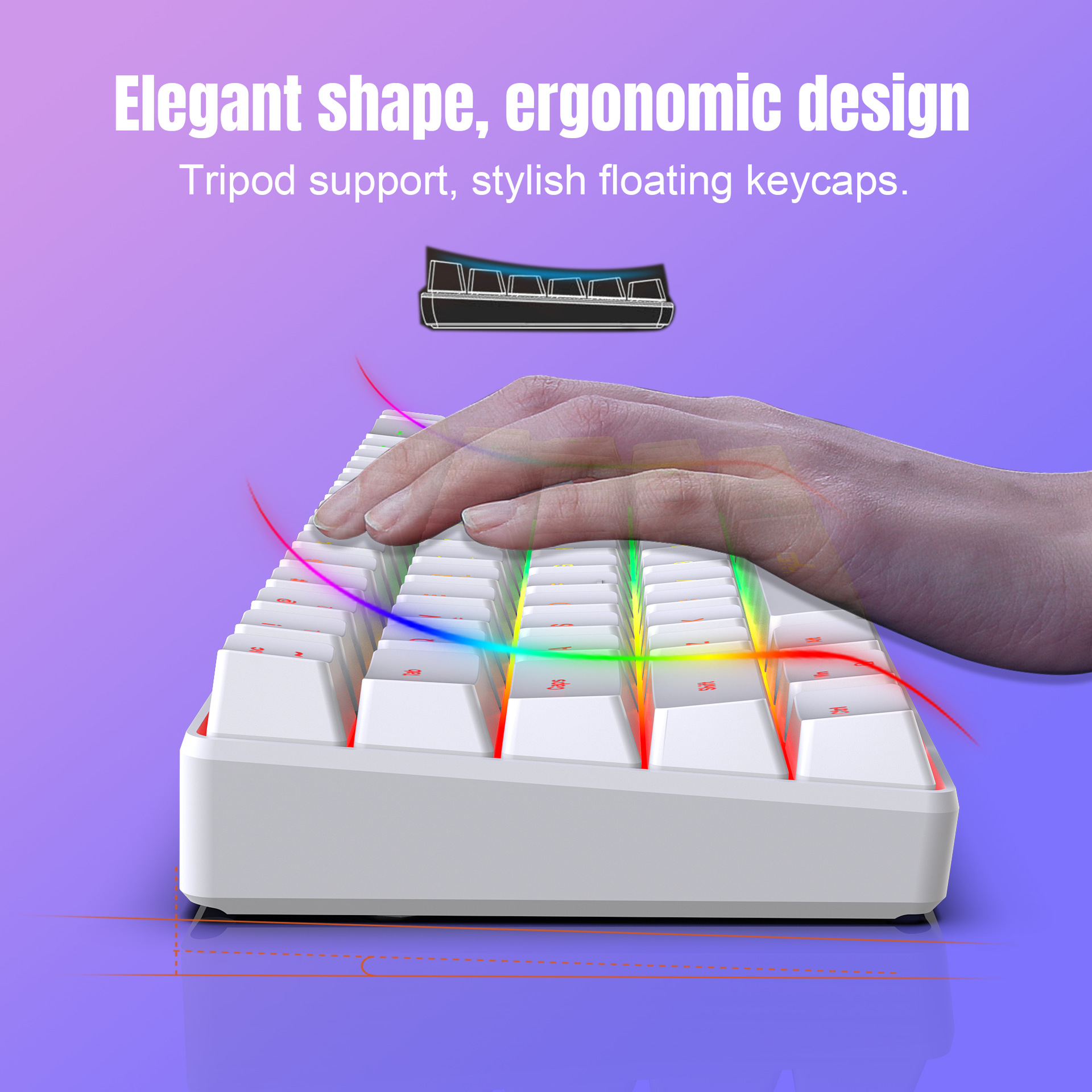 Keyboard and mouse 68key wired - đánh giá và giá Gaming Keyboard Extension