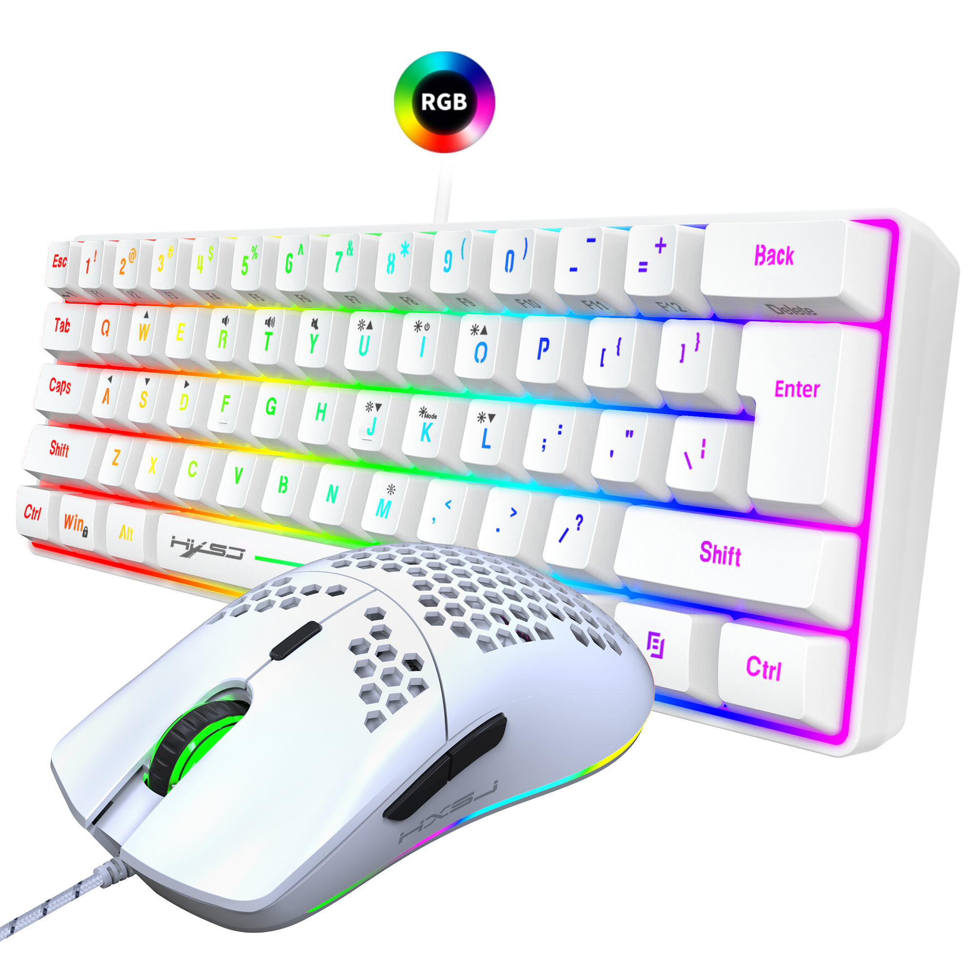 Hot selling HXSJ 61 keys V700  - đánh giá và giá Gaming Keyboard Extension