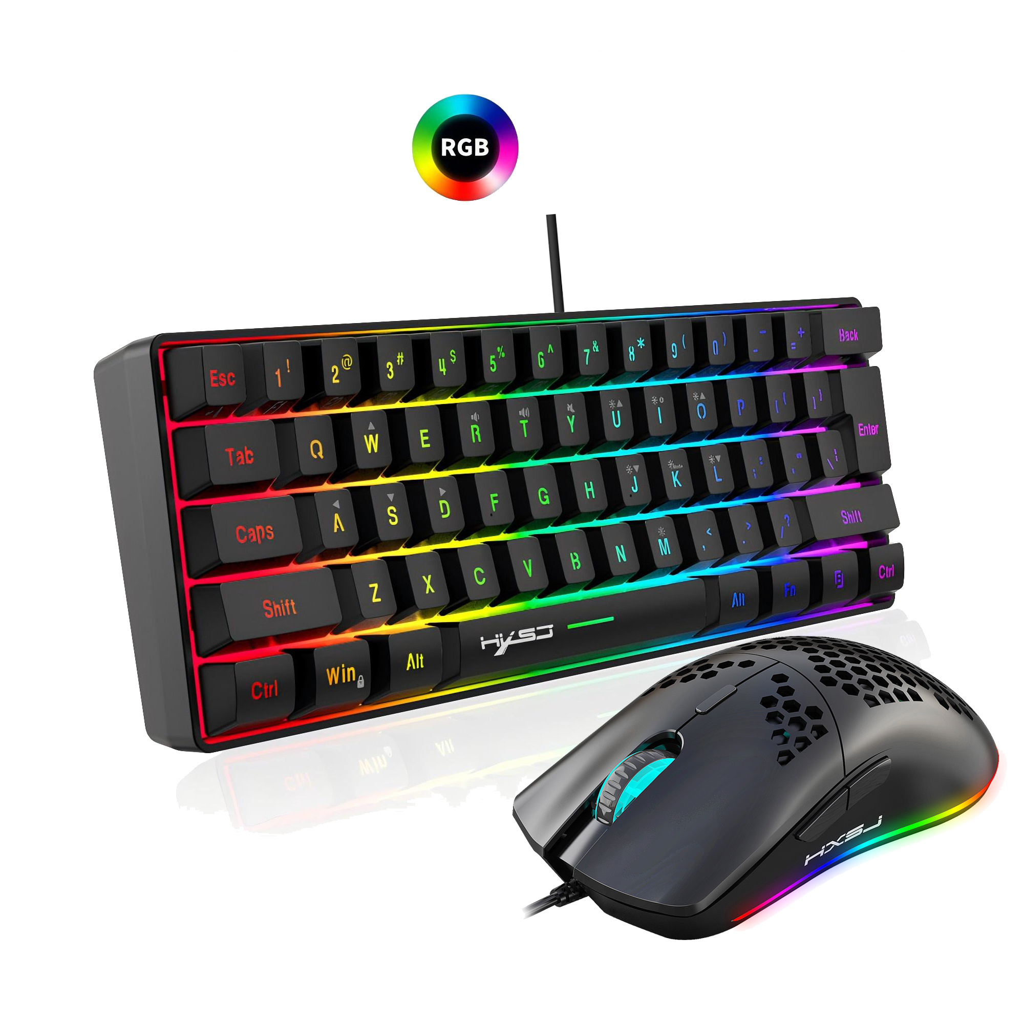 Hot selling HXSJ 61 keys V700  - đánh giá và giá Gaming Keyboard Extension