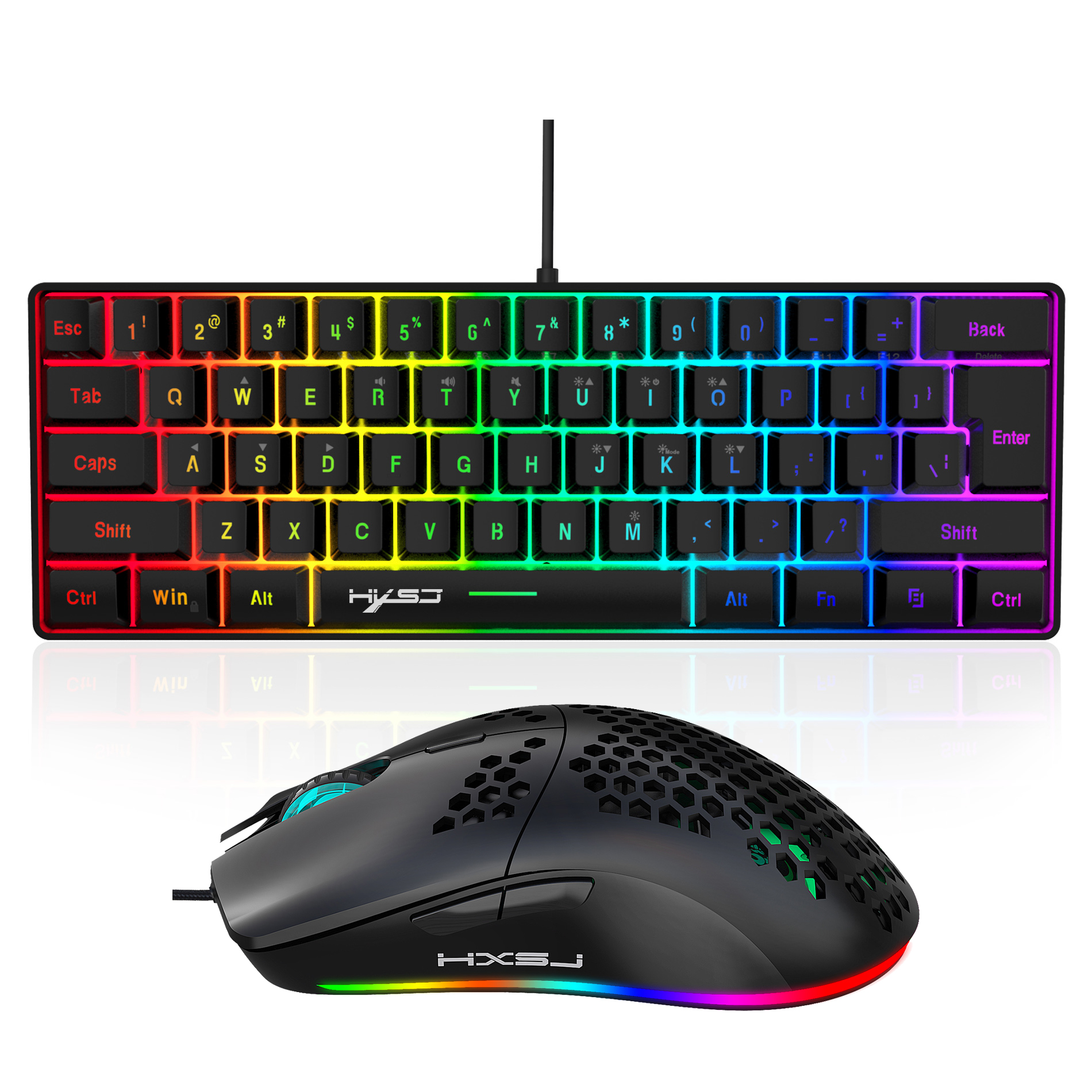 Hot selling HXSJ 61 keys V700  - đánh giá và giá Gaming Keyboard Extension