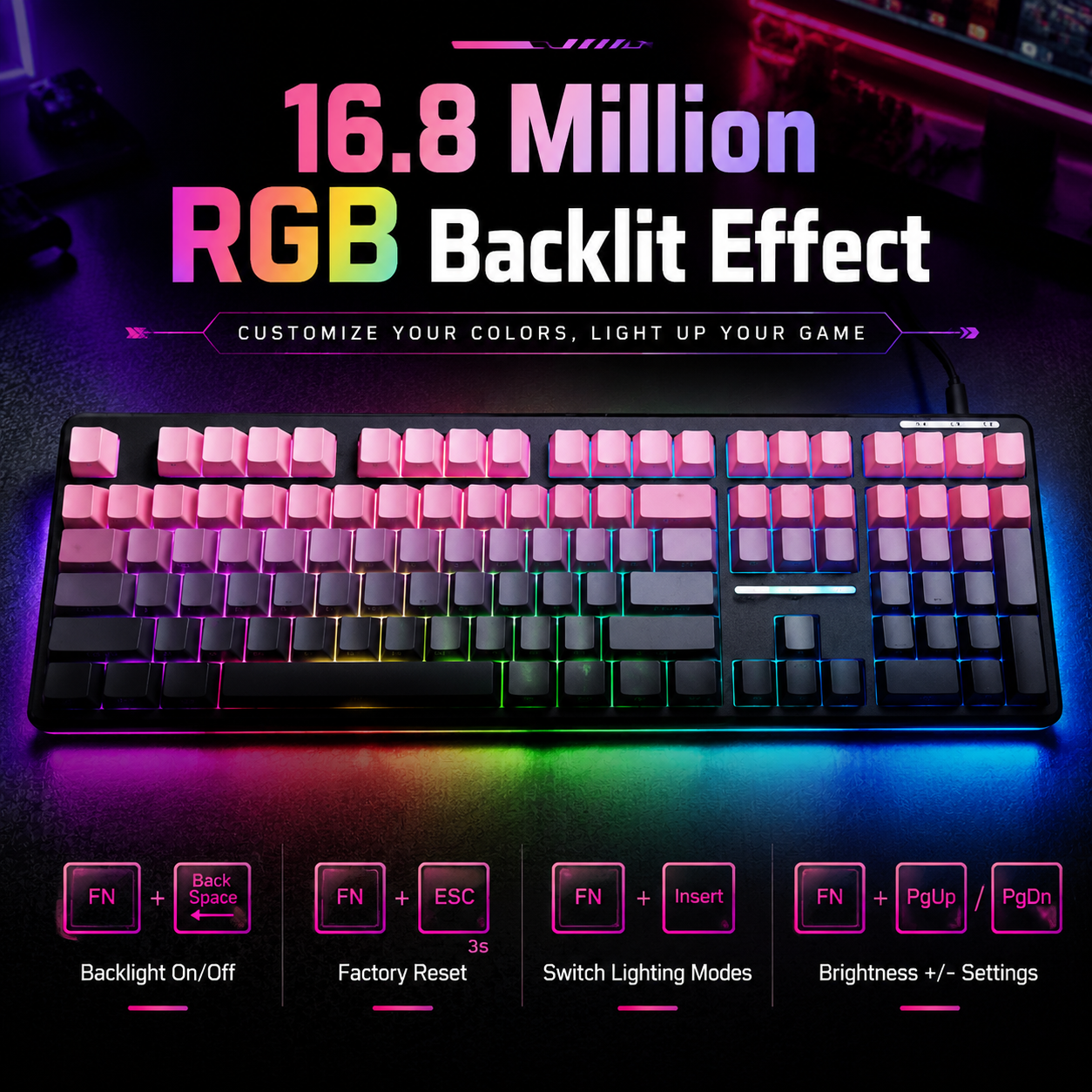 V108 Bluetooth Keyboard  Wired - đánh giá và giá Gaming Keyboard No Noise
