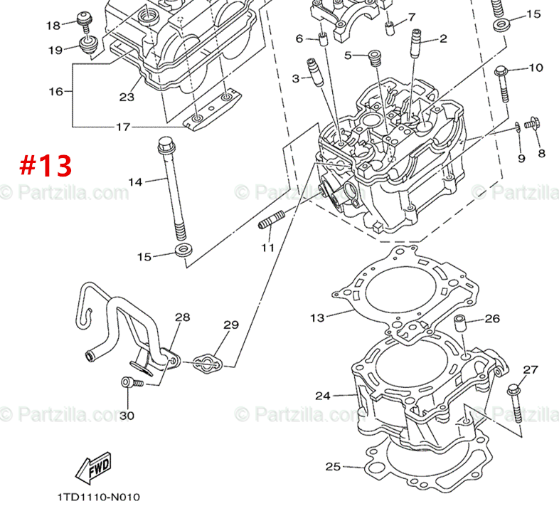 Motorcycle Cylinder Head Base  - đánh giá và giá Gasket Mount Kit
