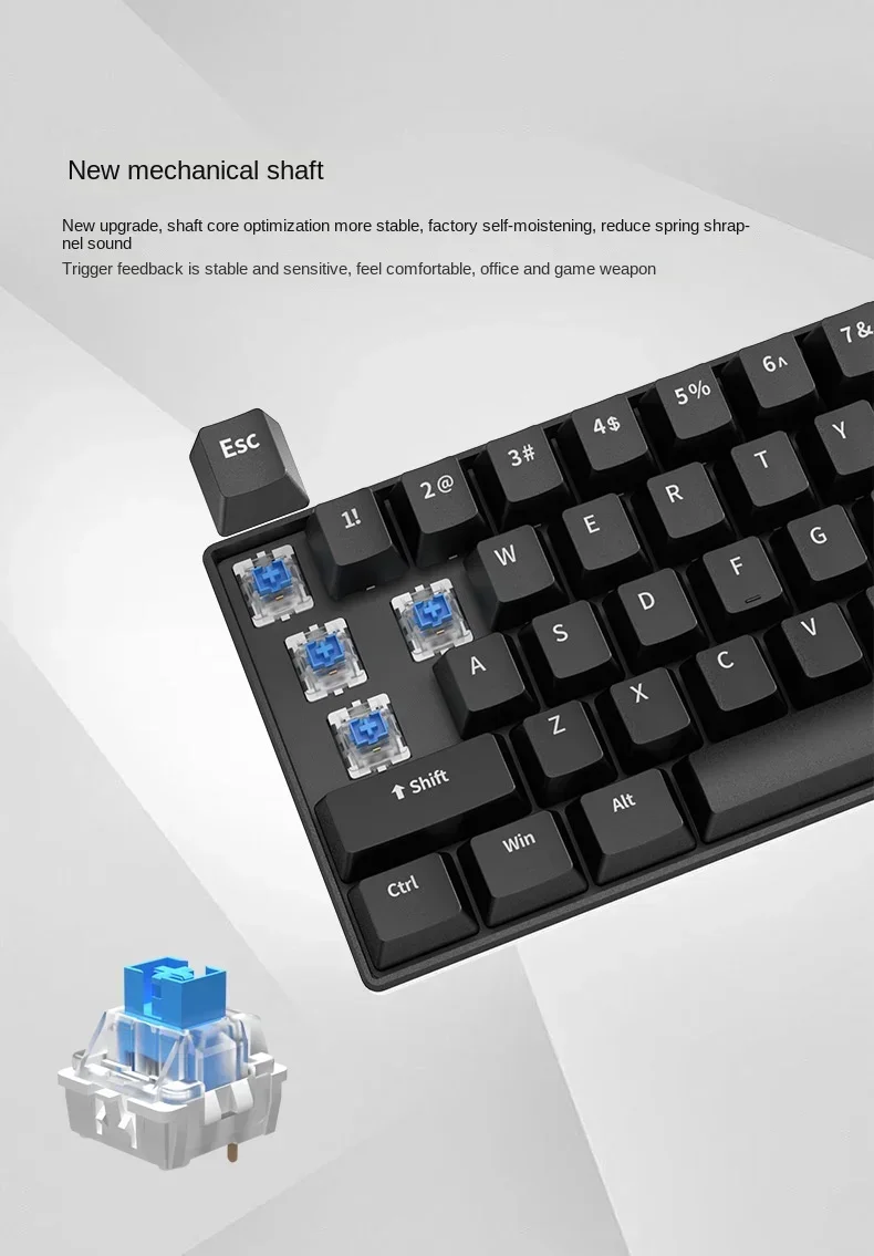 Mechanical keyboard 60% white  - đánh giá và giá Gaming Keyboard Budget