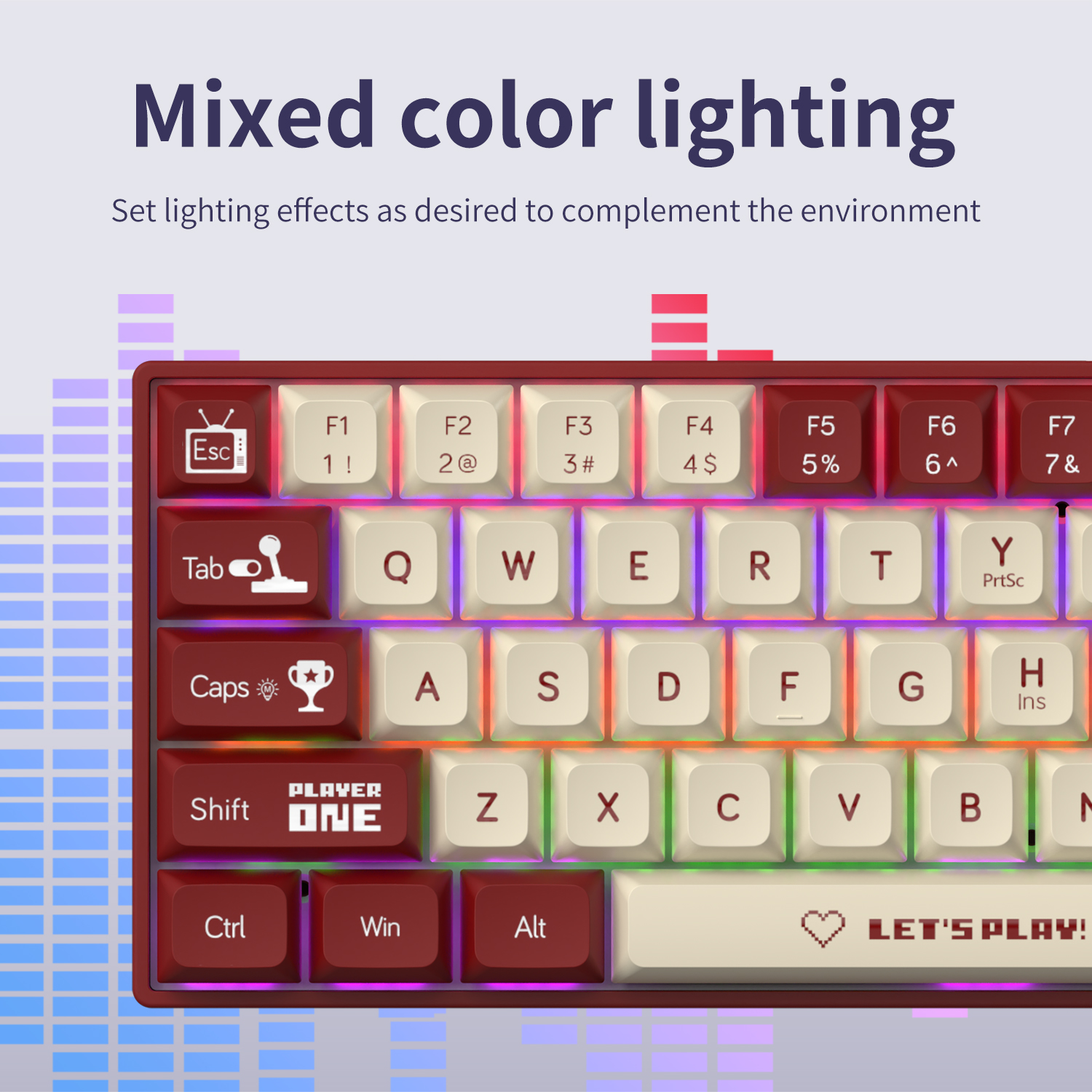 AJAZZ AK680 65% Wired Gaming M - đánh giá và giá Gaming Keyboard Blue Switches