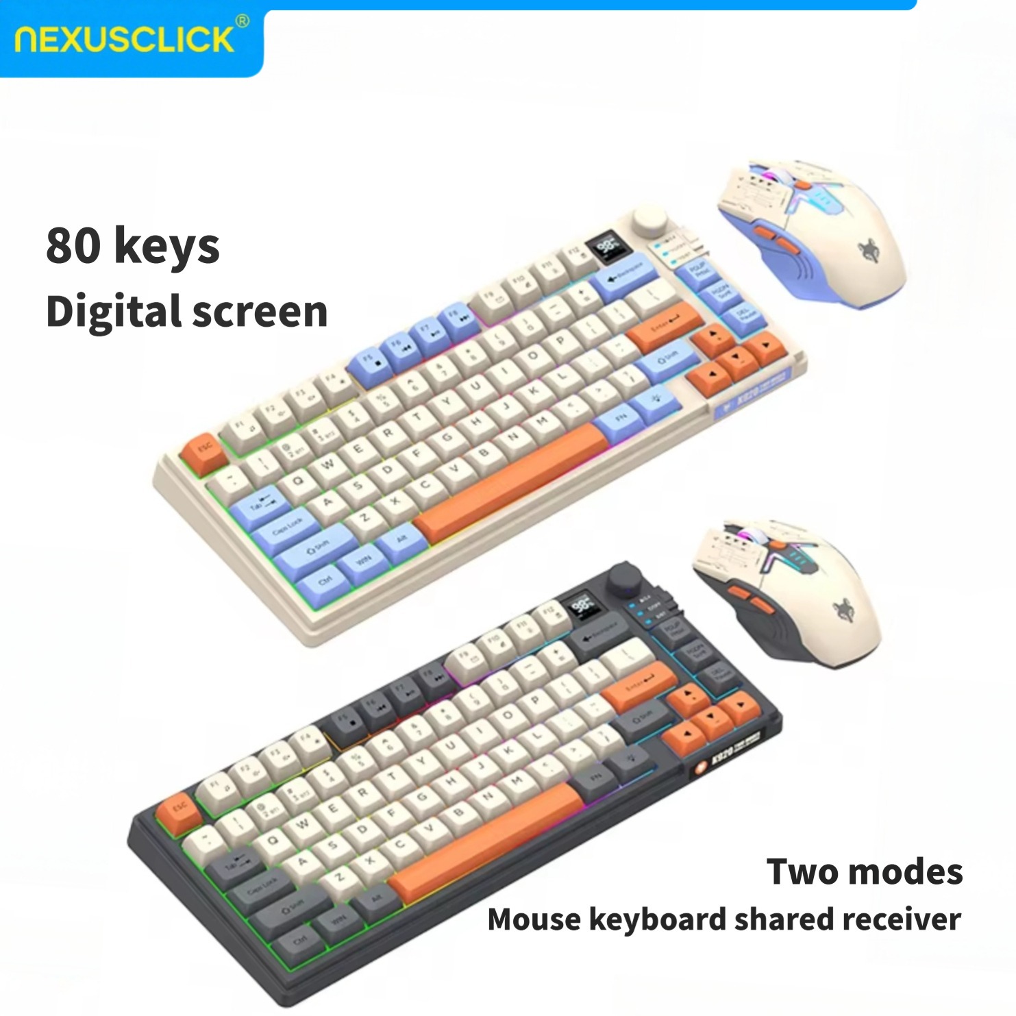 NexusClick Dual Mode Keyboard  - đánh giá và giá Gaming Keyboard And Mouse Combo Wireless