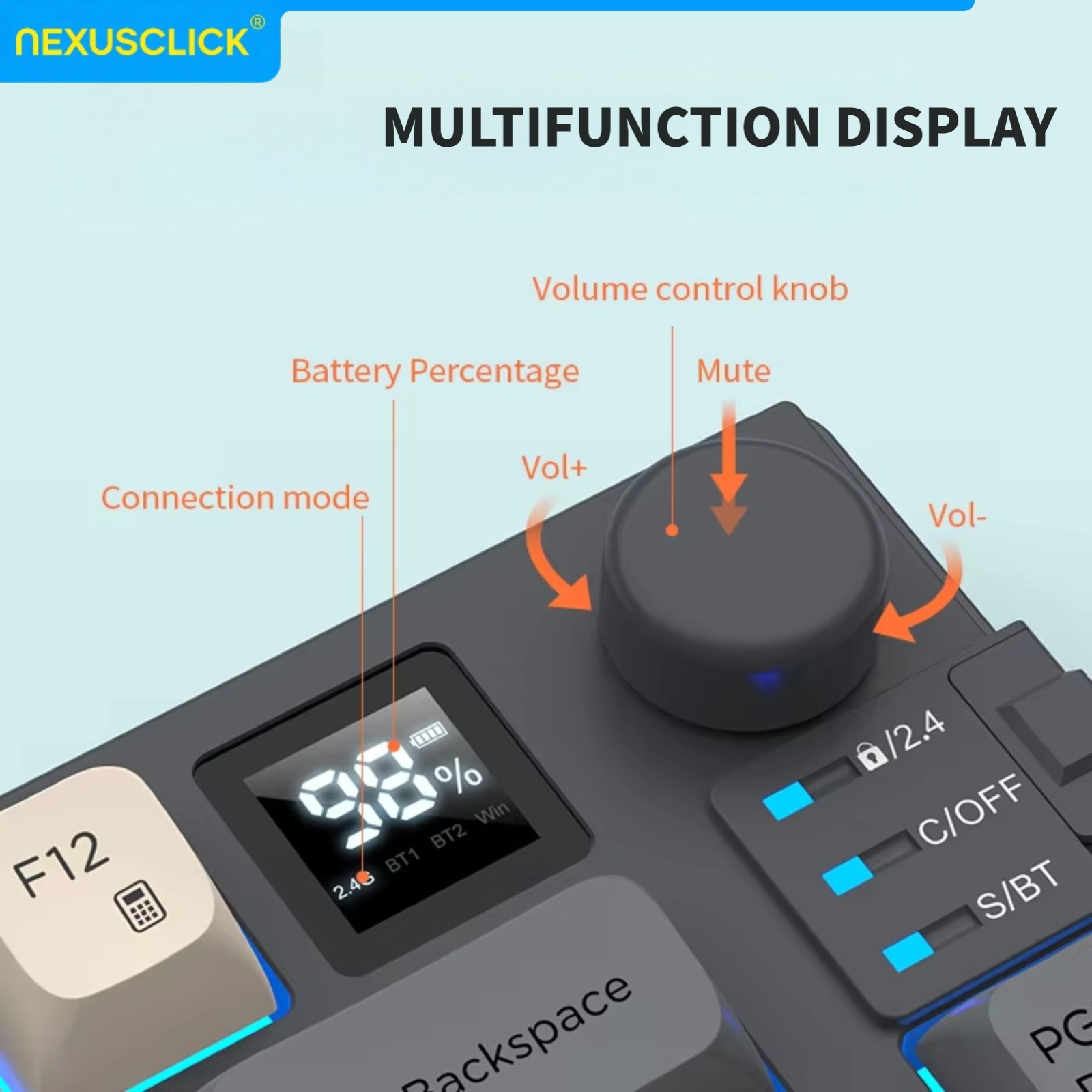 NexusClick Dual Mode Keyboard  - đánh giá và giá Gaming Keyboard And Mouse Combo Wireless