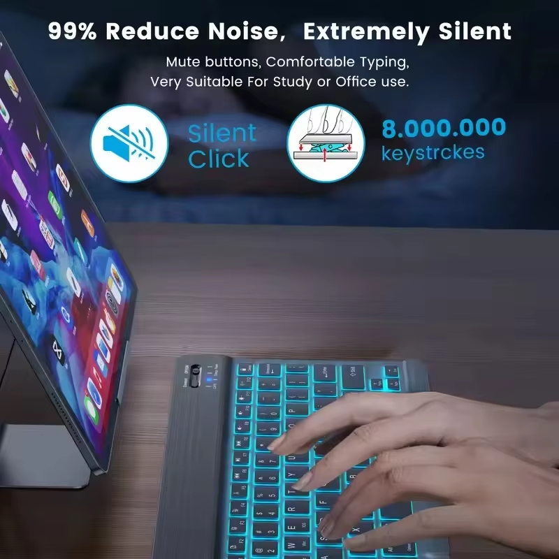 READ YYEAH RGB Backlit Bluetoo - đánh giá và giá Gaming Keyboard Mouse Wireless
