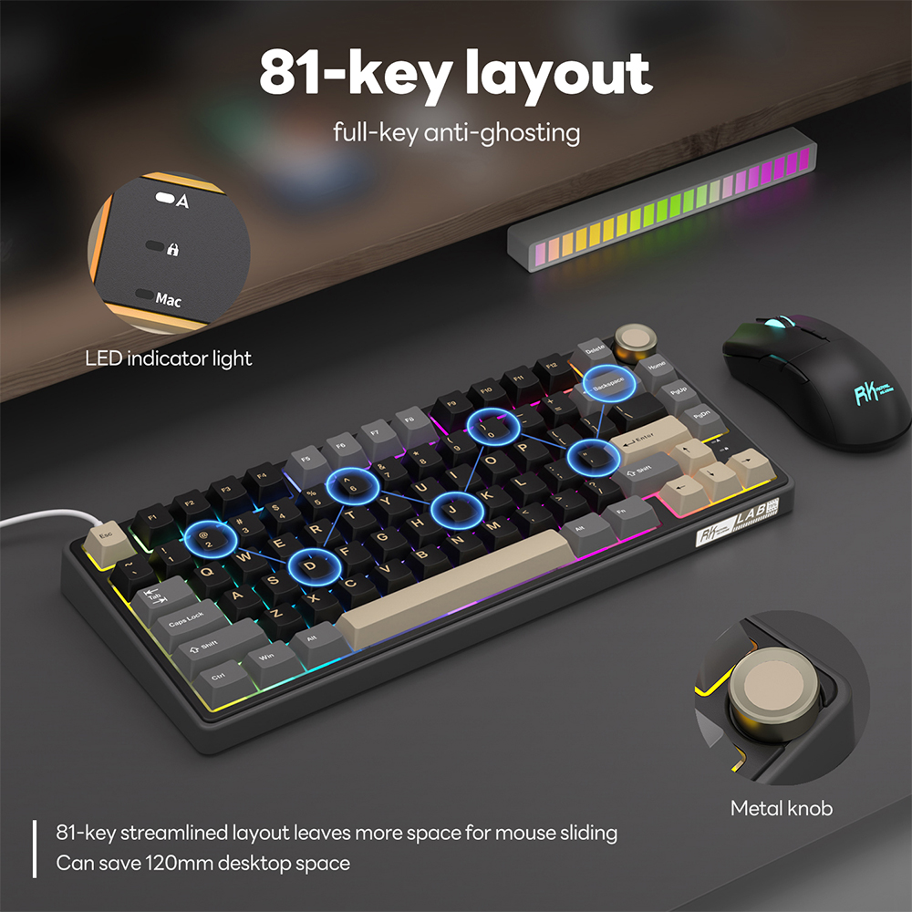 Royal Kludge RK R75 Wired Gami - đánh giá và giá Gaming Keyboard Brand