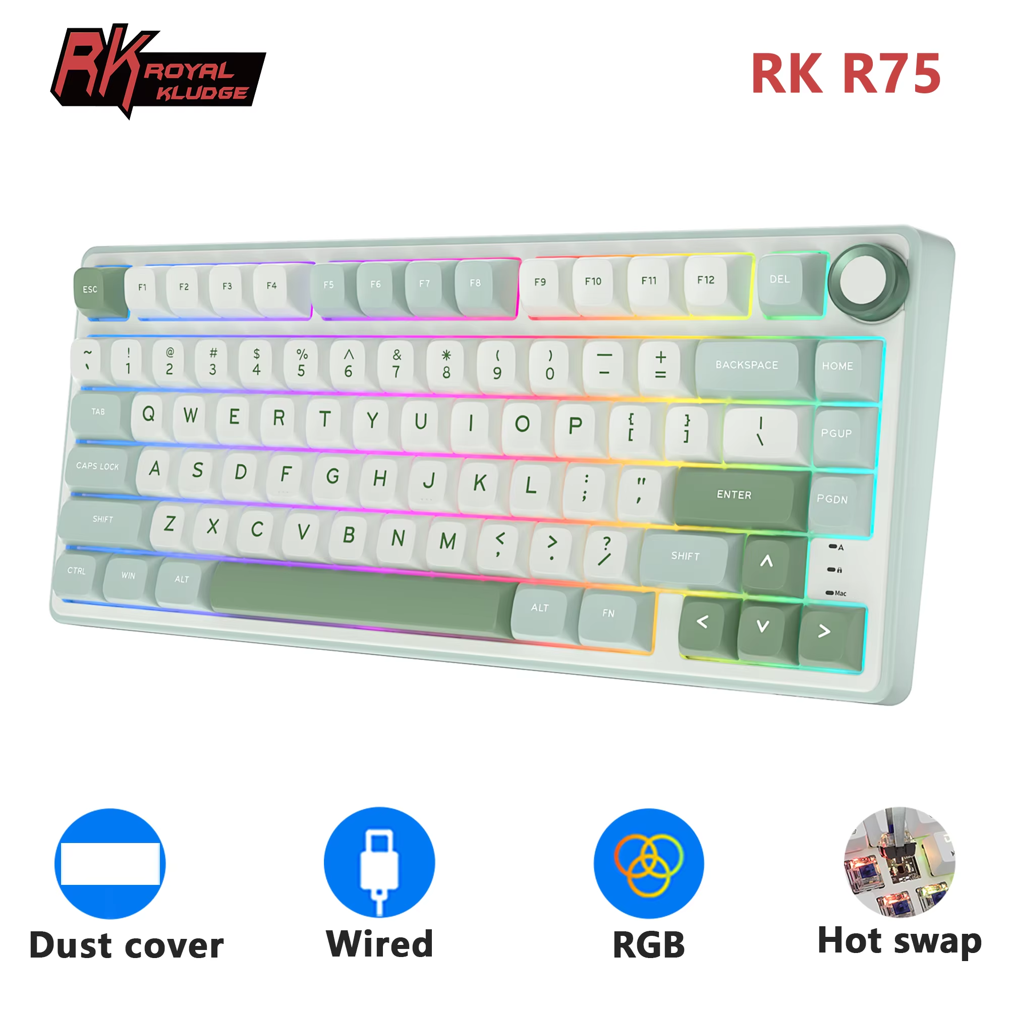 RK Royal Kludge R75 Gasket Wir - đánh giá và giá Gaming Keyboard Mobile