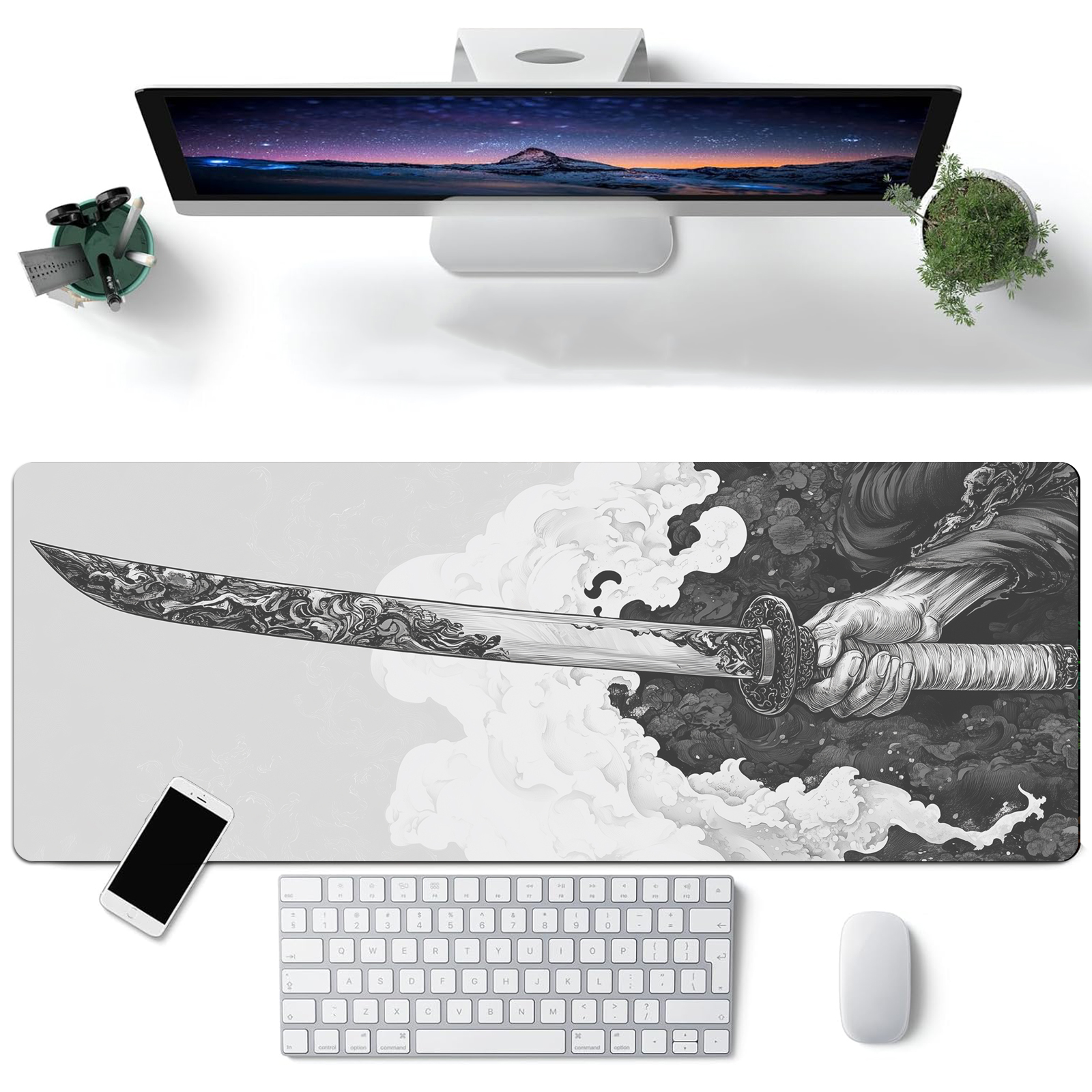 Black And White Comic Wind Swo - đánh giá và giá Keyboard Gaming Black
