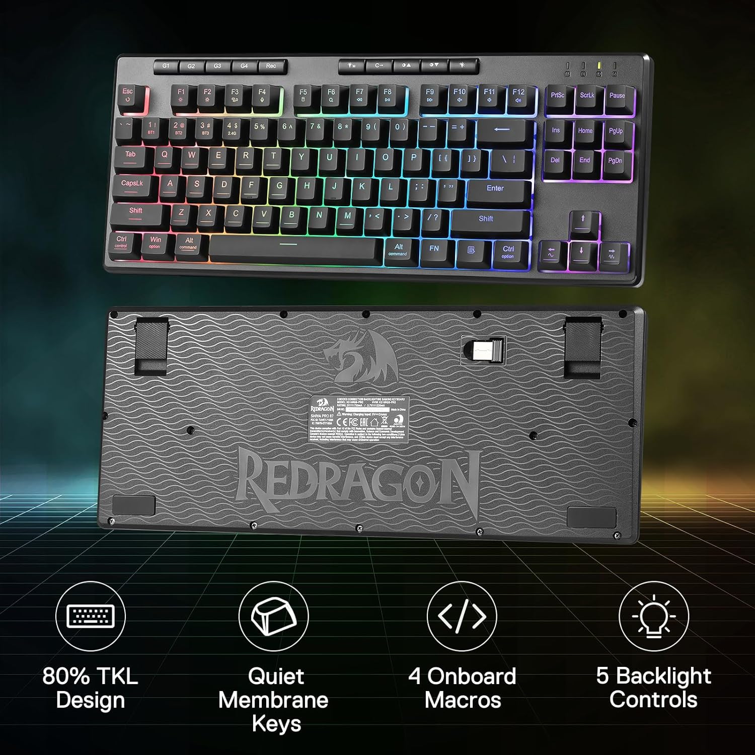 Redragon K516 PRO Shiva TKL RG - đánh giá và giá Gaming Keyboard Mobile