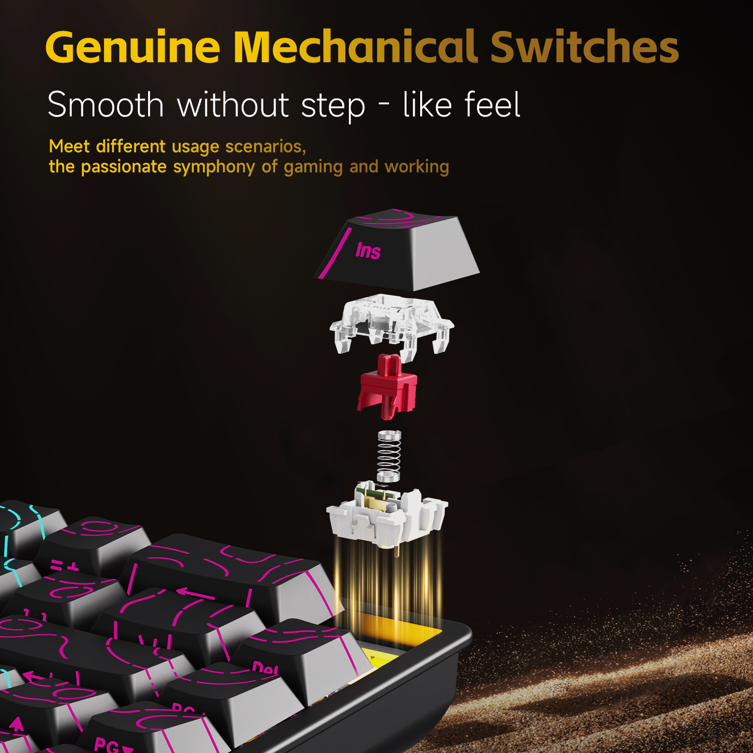 AJAZZ NK68V2 Single-Mode Wired - đánh giá và giá Gaming Keyboard Brand