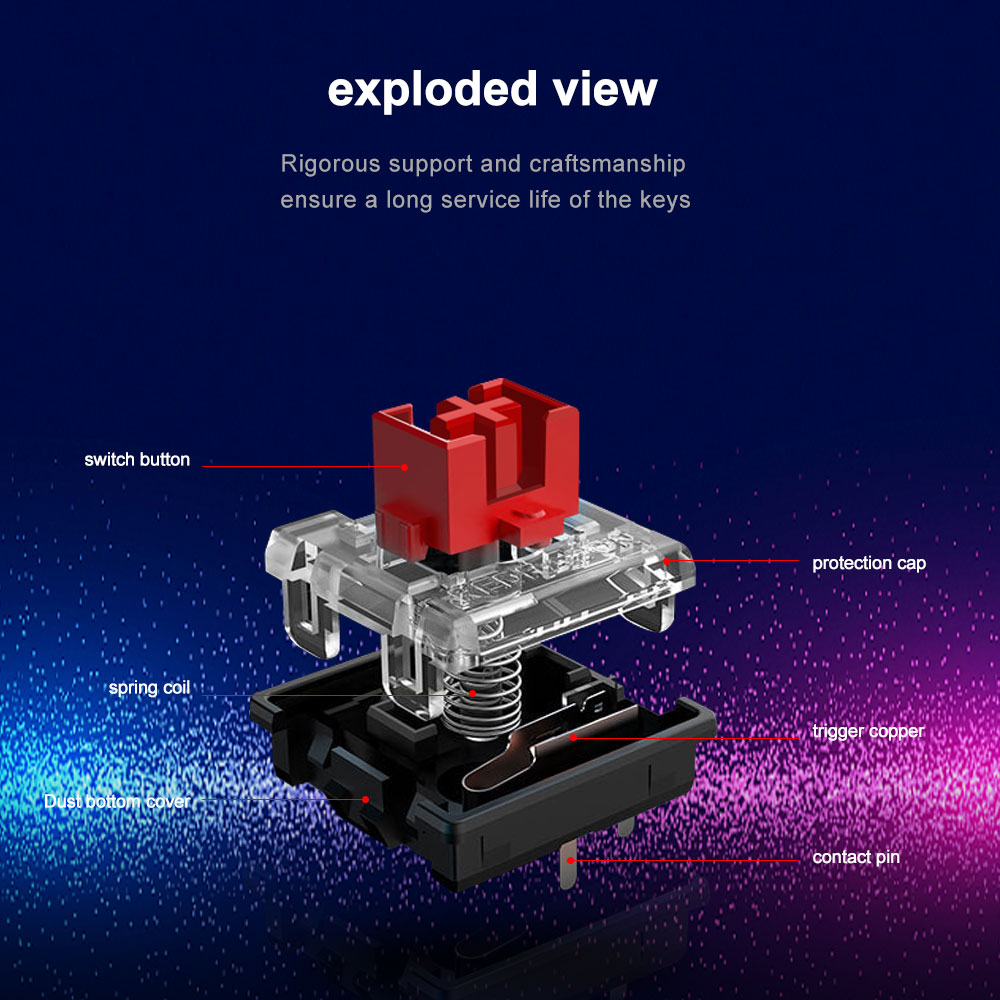 REDRAGON SMD RGB MX Low Profil - đánh giá và giá Gaming Keyboard Blue Switches