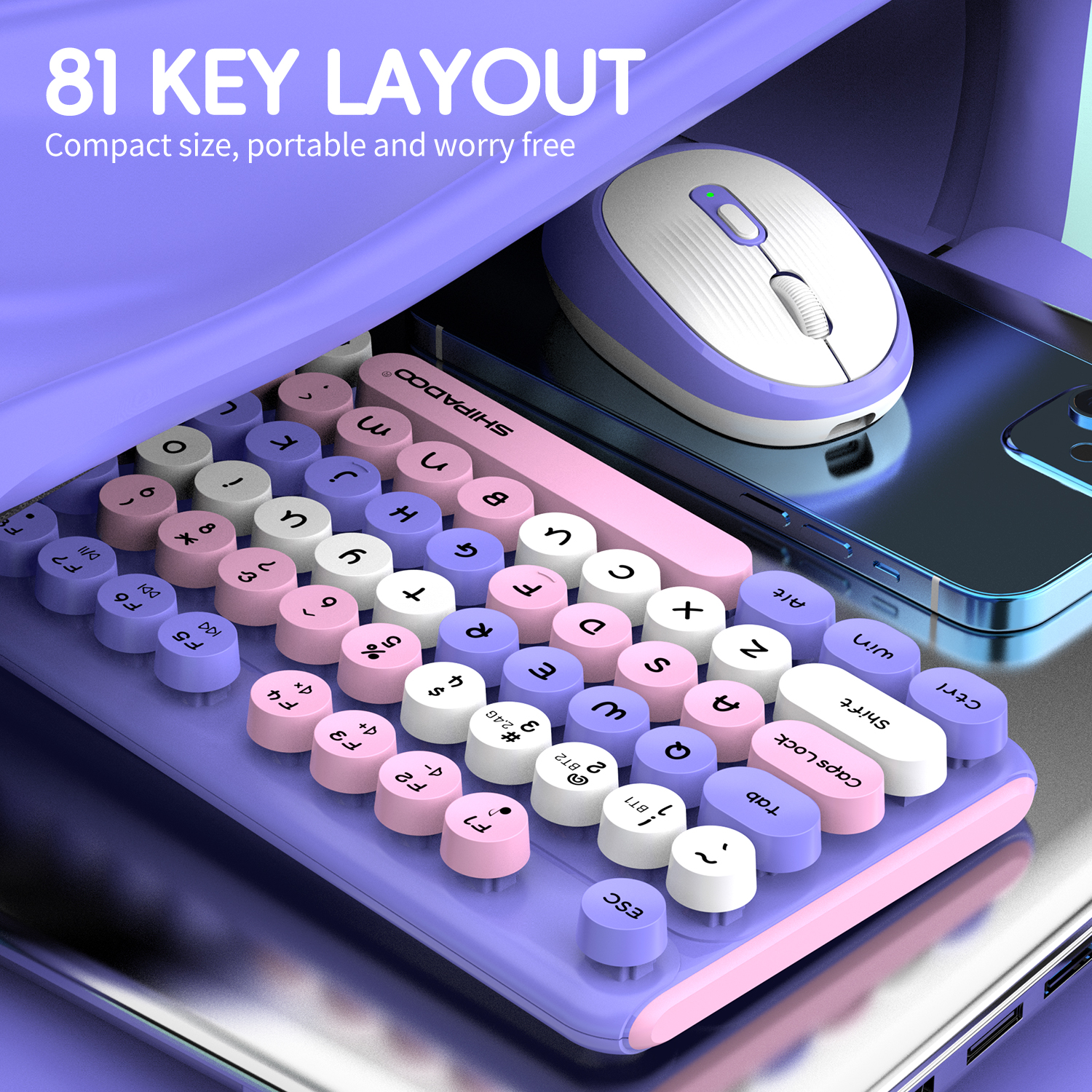 81 keys Bluetooth 2.4G Wireles - đánh giá và giá Gaming Keyboard And Mouse Combo Wireless