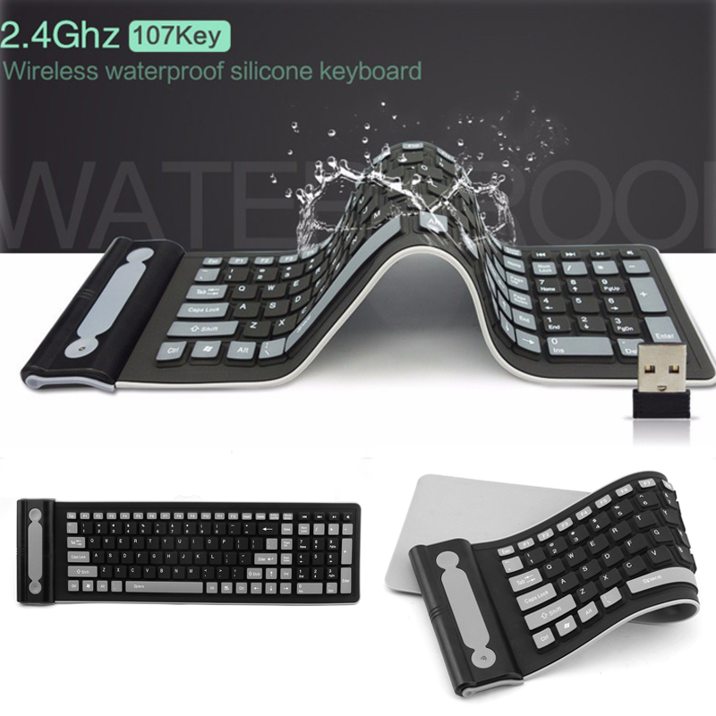 Foldable Silicone Wireless Key - đánh giá và giá Gaming Keyboard Budget