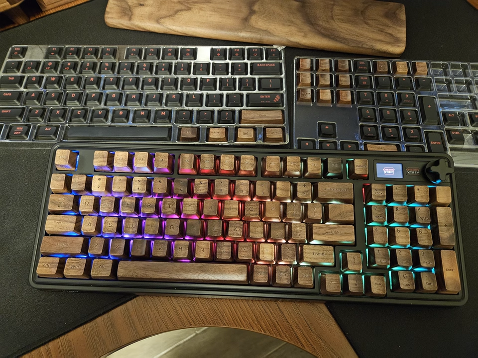 Black Walnut Keycaps Custom Wo - đánh giá và giá Keyboard Gaming Black