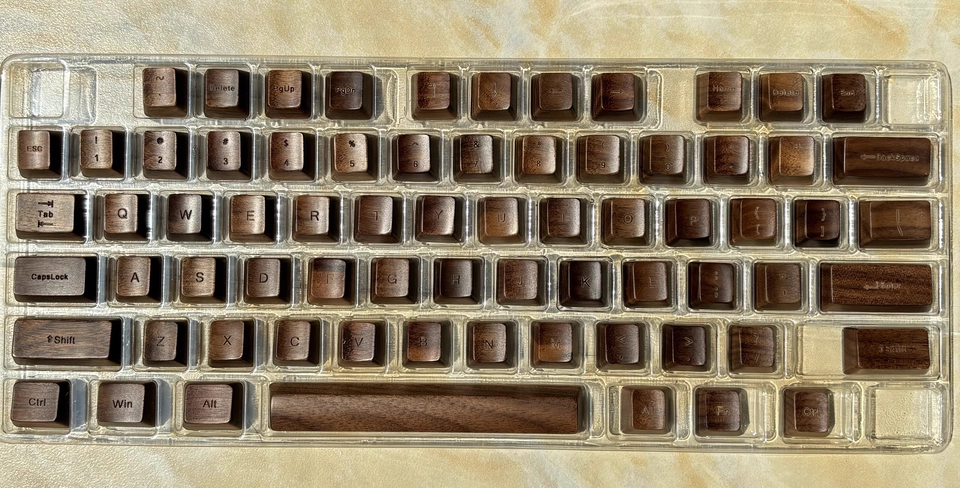 Black Walnut Keycaps Custom Wo - đánh giá và giá Keyboard Gaming Black