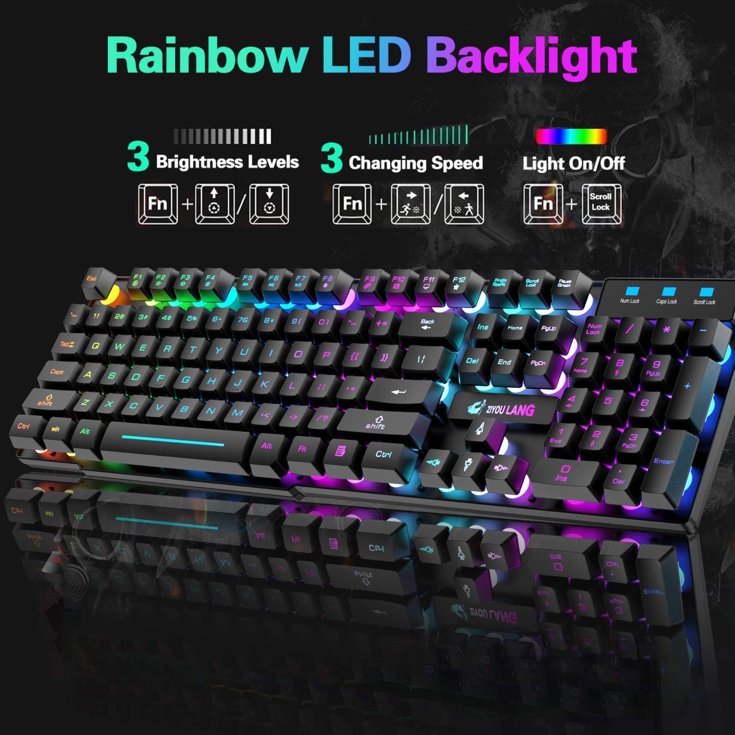MAMBASNAKE x ZIYOU LANG T3 Wir - đánh giá và giá Gaming Keyboard And Mouse Combo Wireless