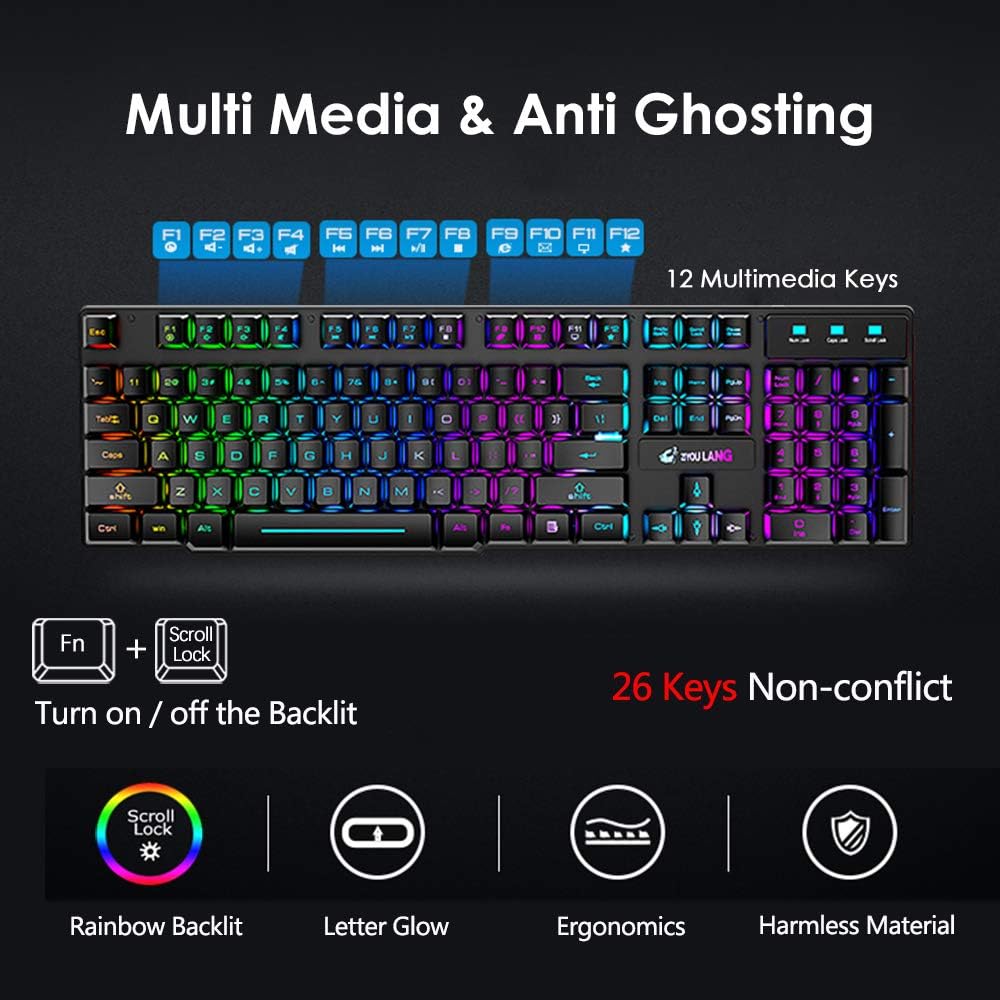 MAMBASNAKE x ZIYOU LANG T3 Wir - đánh giá và giá Gaming Keyboard And Mouse Combo Wireless