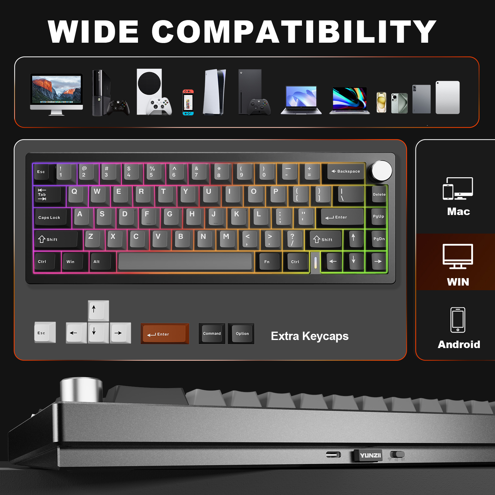YUNZII AL68 Black QMK/VIA Mech - đánh giá và giá Gaming Keyboard Mobile