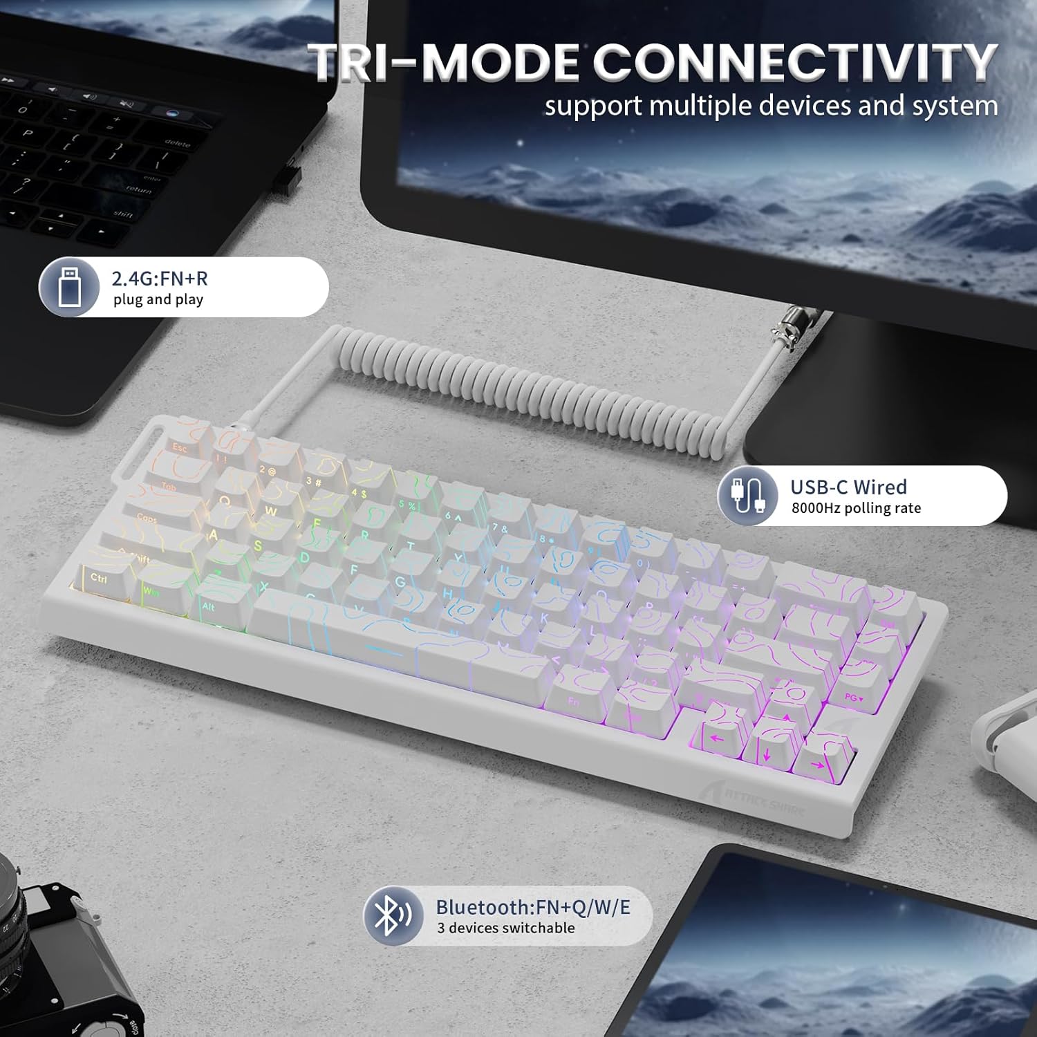 ATTACK SHARK X68PRO HE RGB Rap - đánh giá và giá Gaming Keyboard Brand
