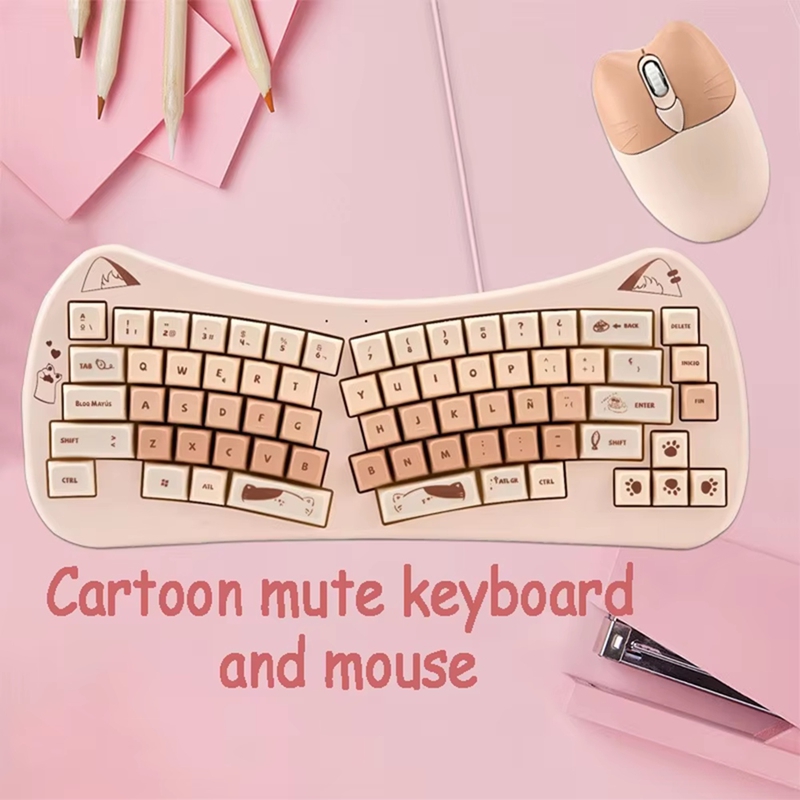 68 Key Cat Ear Mechanical Keyb - đánh giá và giá Gaming Keyboard Mouse Wireless