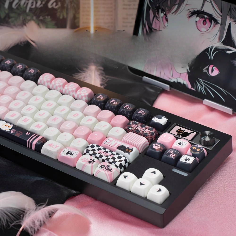 Custom MOA Profile Black Pink  - đánh giá và giá Keyboard Gaming Black