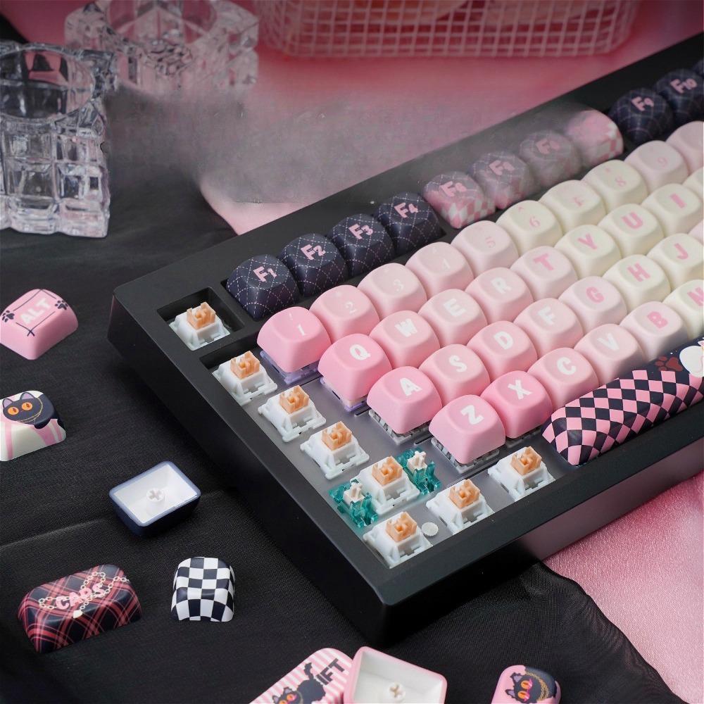 Custom MOA Profile Black Pink  - đánh giá và giá Keyboard Gaming Black