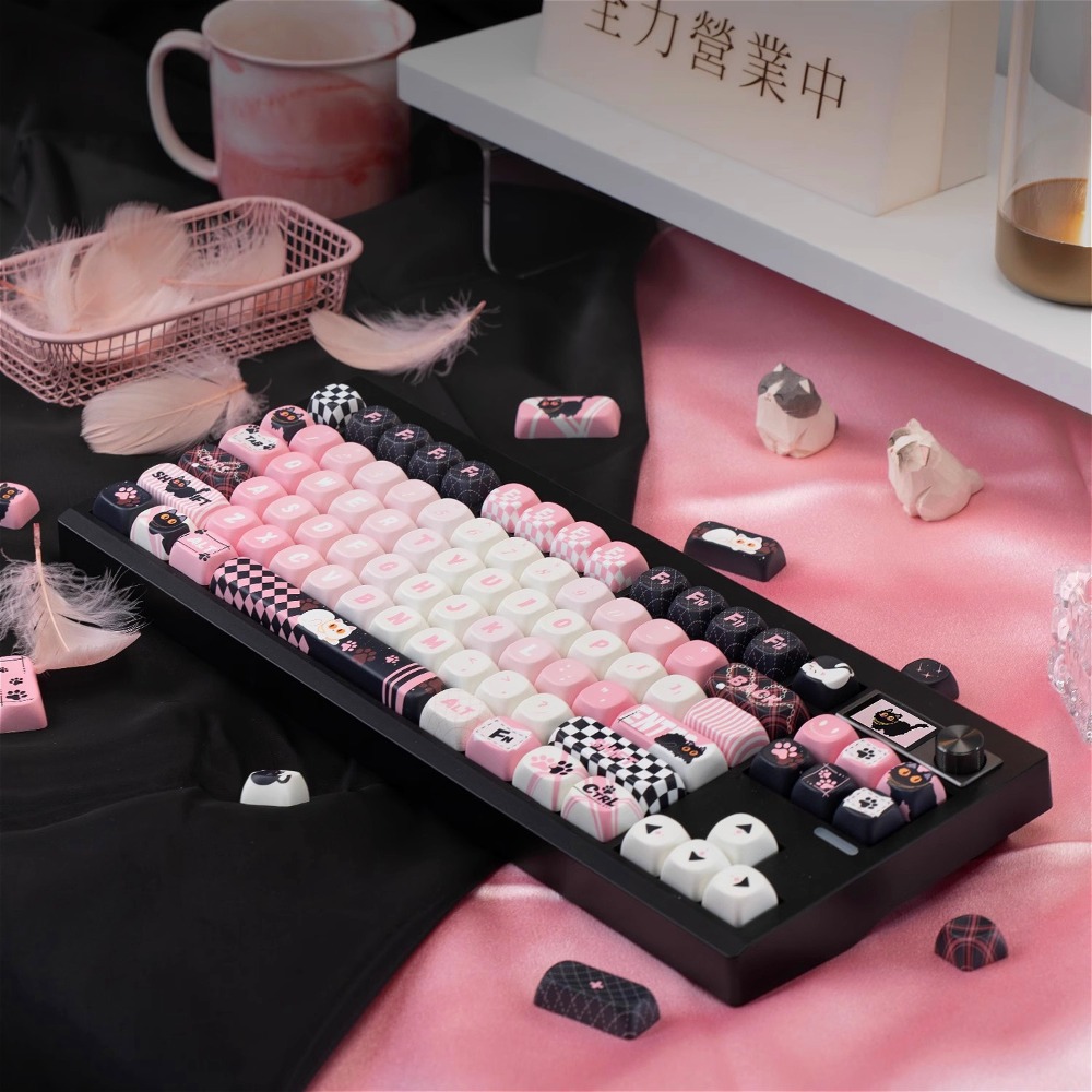 Custom MOA Profile Black Pink  - đánh giá và giá Keyboard Gaming Black