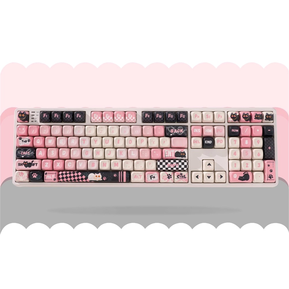 Custom MOA Profile Black Pink  - đánh giá và giá Keyboard Gaming Black