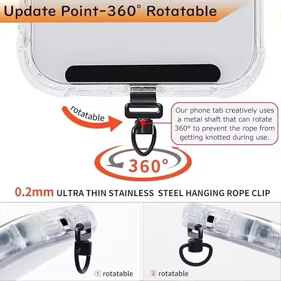 360 Rotating Phone Lanyard Cli - đánh giá và giá Gasket Mount Kit