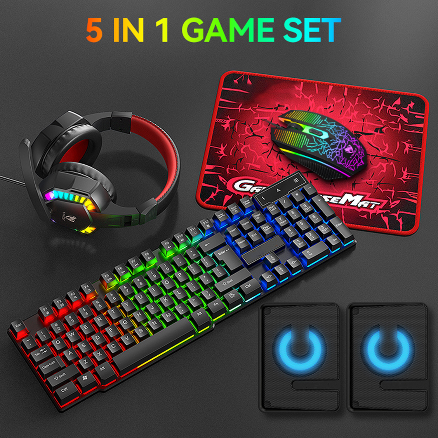 5-in-1 Set Gaming Combo Keyboa - đánh giá và giá Gaming Keyboard Extension