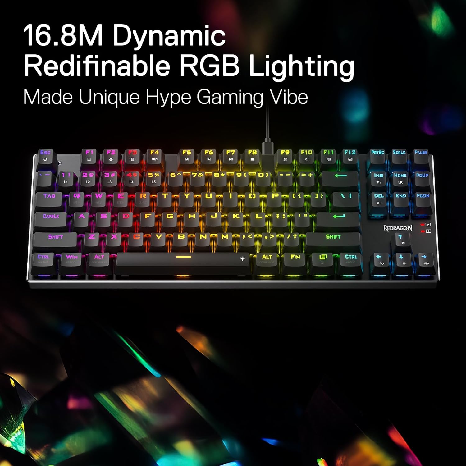 Redragon K660 (K556 TKL) RGB L - đánh giá và giá Gaming Keyboard No Noise