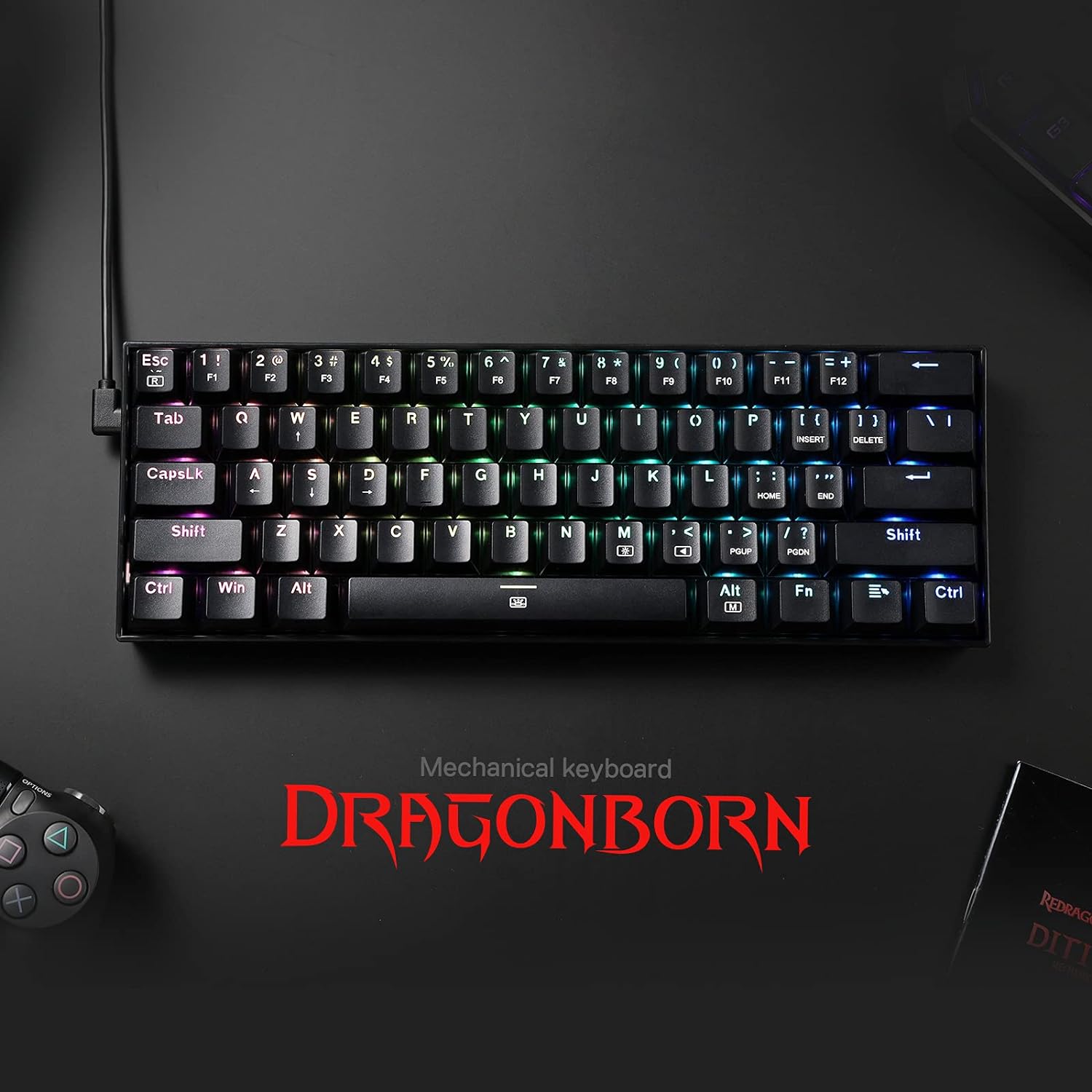 Redragon K630 Dragonborn 60% W - đánh giá và giá Gaming Keyboard Mobile