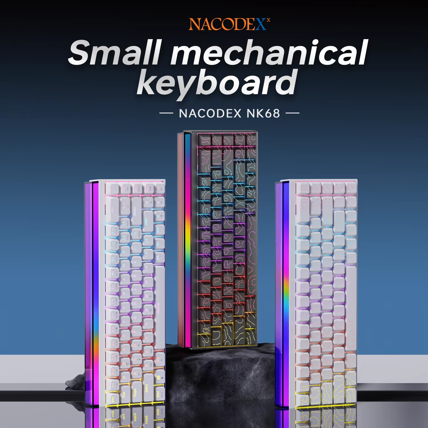 New Ajazz Nacodex Nk68 Mechani - đánh giá và giá Gaming Keyboard Blue Switches