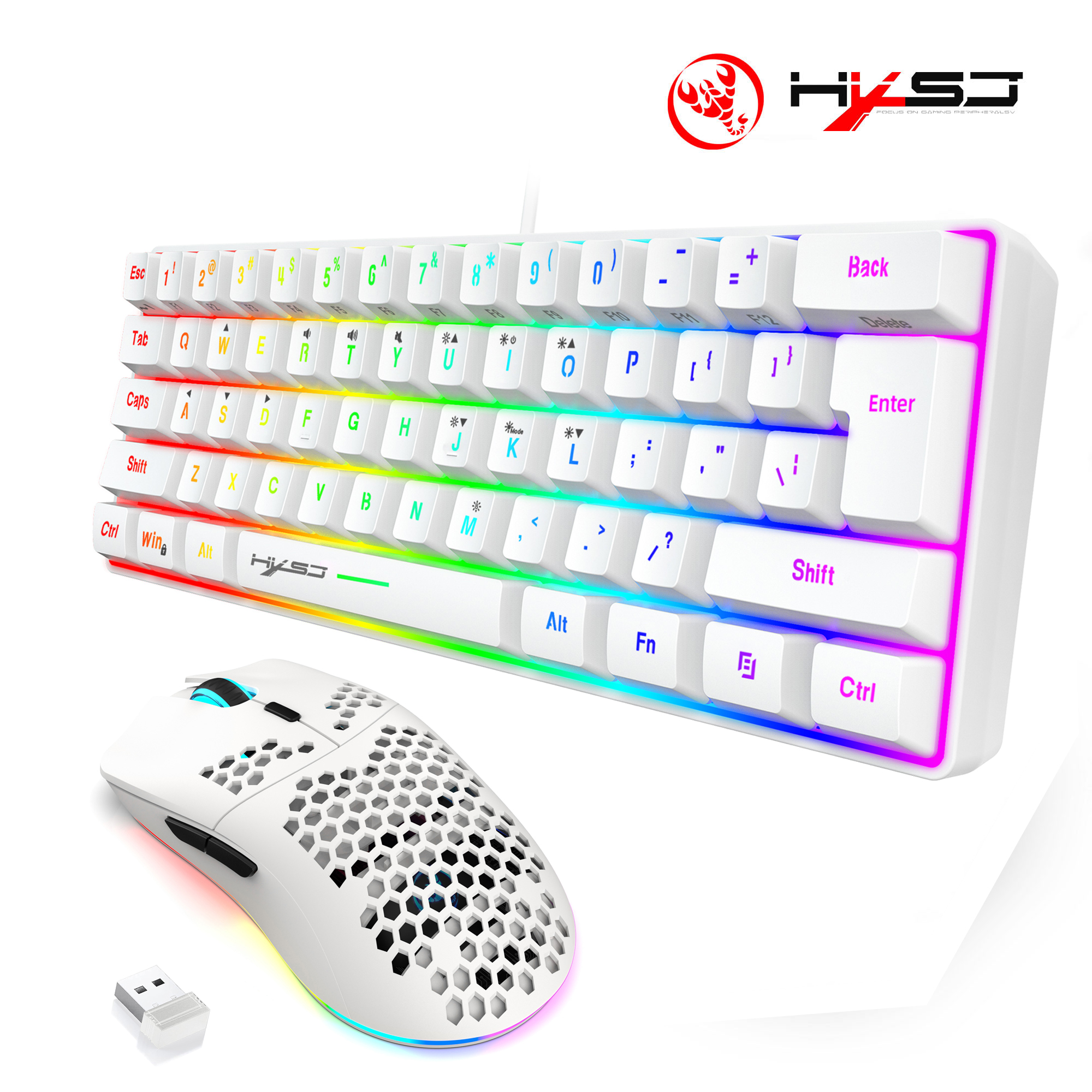 Hot sale 60% mini portable gam - đánh giá và giá Gaming Keyboard And Mouse Combo Wireless