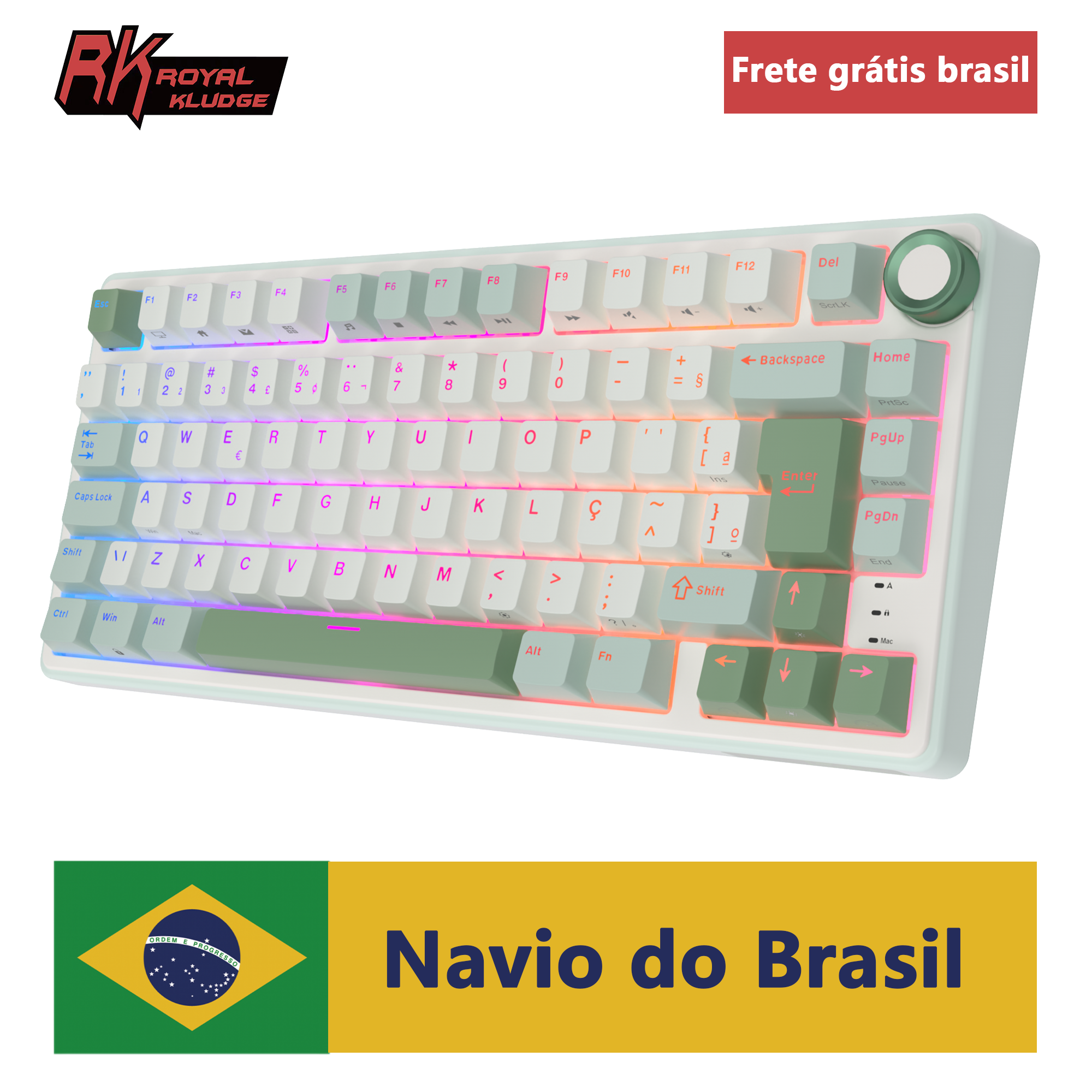 Royal Kludge RK R75 Brazilian  - đánh giá và giá Gaming Keyboard Mobile