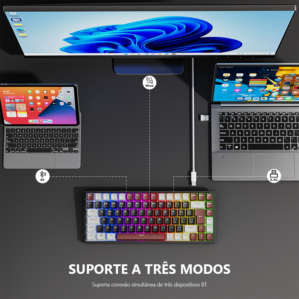 RK84 RK ROYAL KLUDGE Brazilian - đánh giá và giá Gaming Keyboard Budget