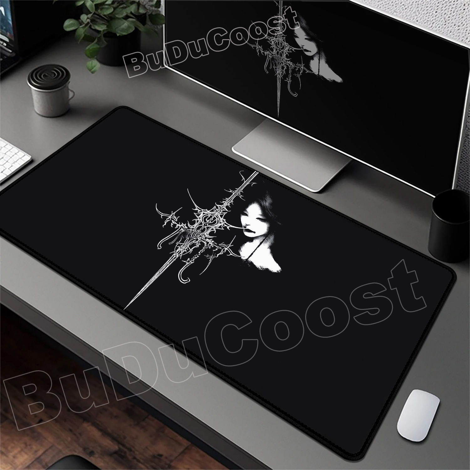 Cool Sword-wielding Girl Desig - đánh giá và giá Gaming Keyboard Brand