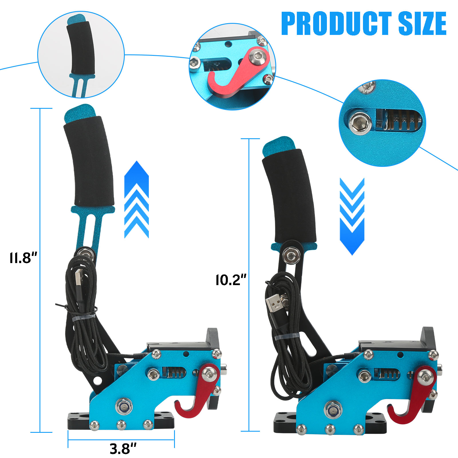 USB Handbrake Kit  with Clamp  - đánh giá và giá Gaming Keyboard Hall Effect