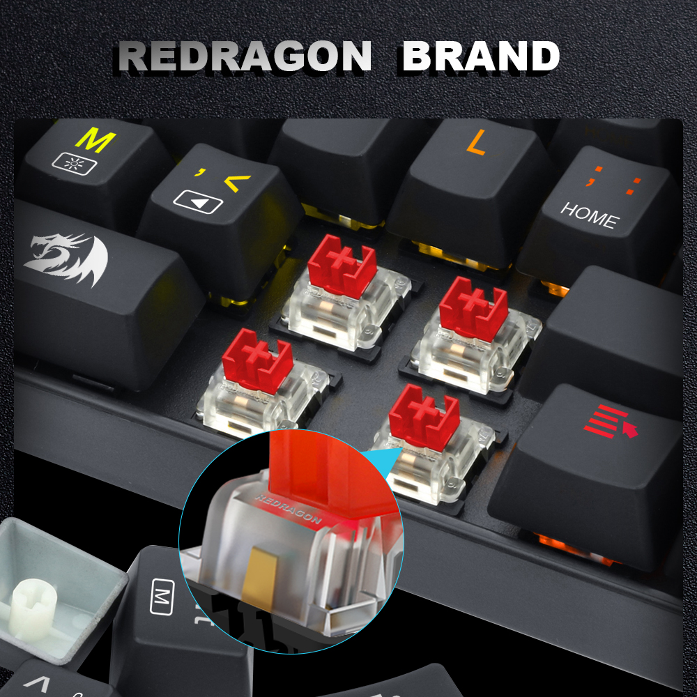 REDRAGON SMD RGB MX switch 3Pi - đánh giá và giá Gaming Keyboard Blue Switches