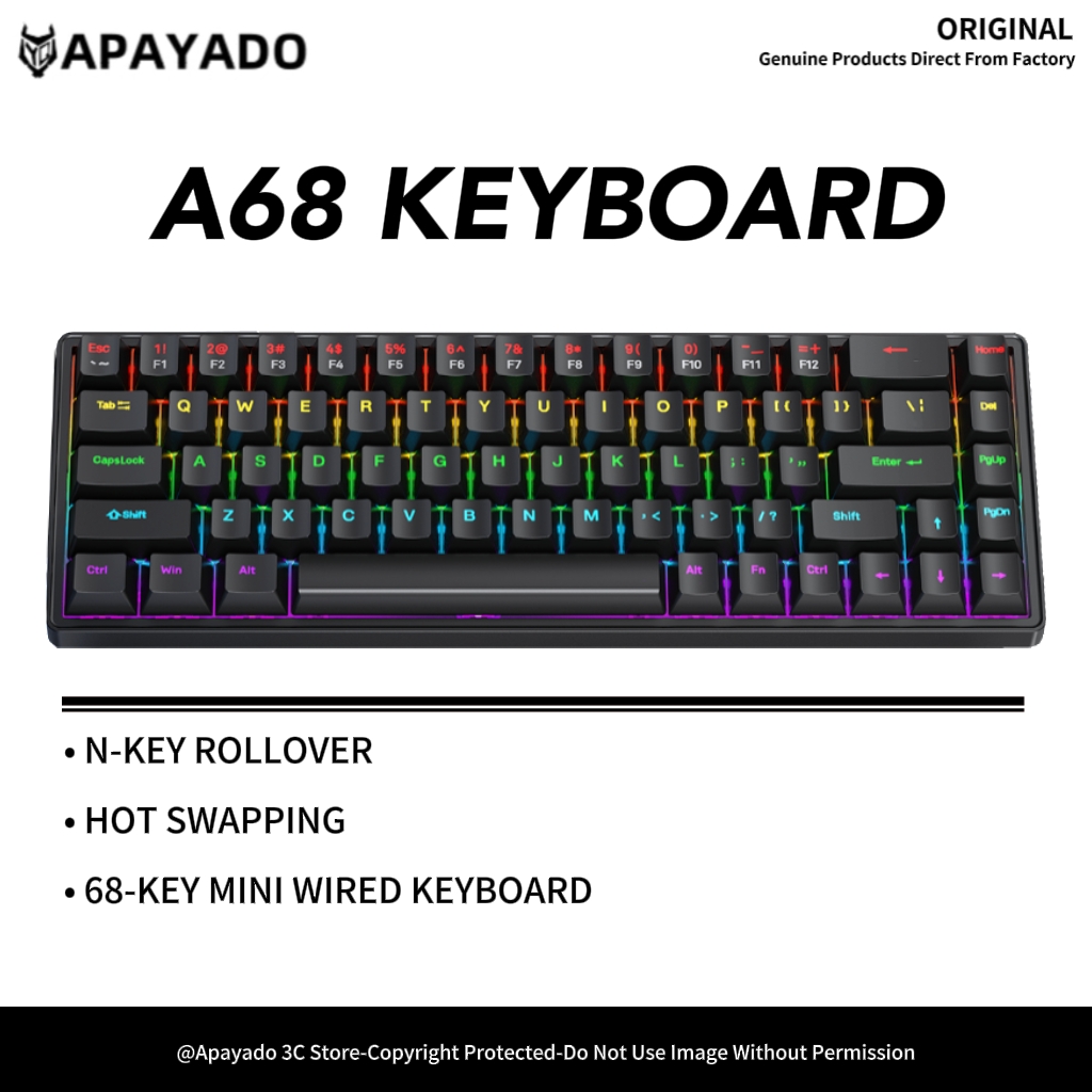 A68 Mini Mechanical Keyboard,A - đánh giá và giá Gaming Keyboard Budget